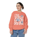 I AM WORTHY GOOD DIVINE Unisex Garment-Dyed Sweatshirt SETEPENRA Sweatshirt.