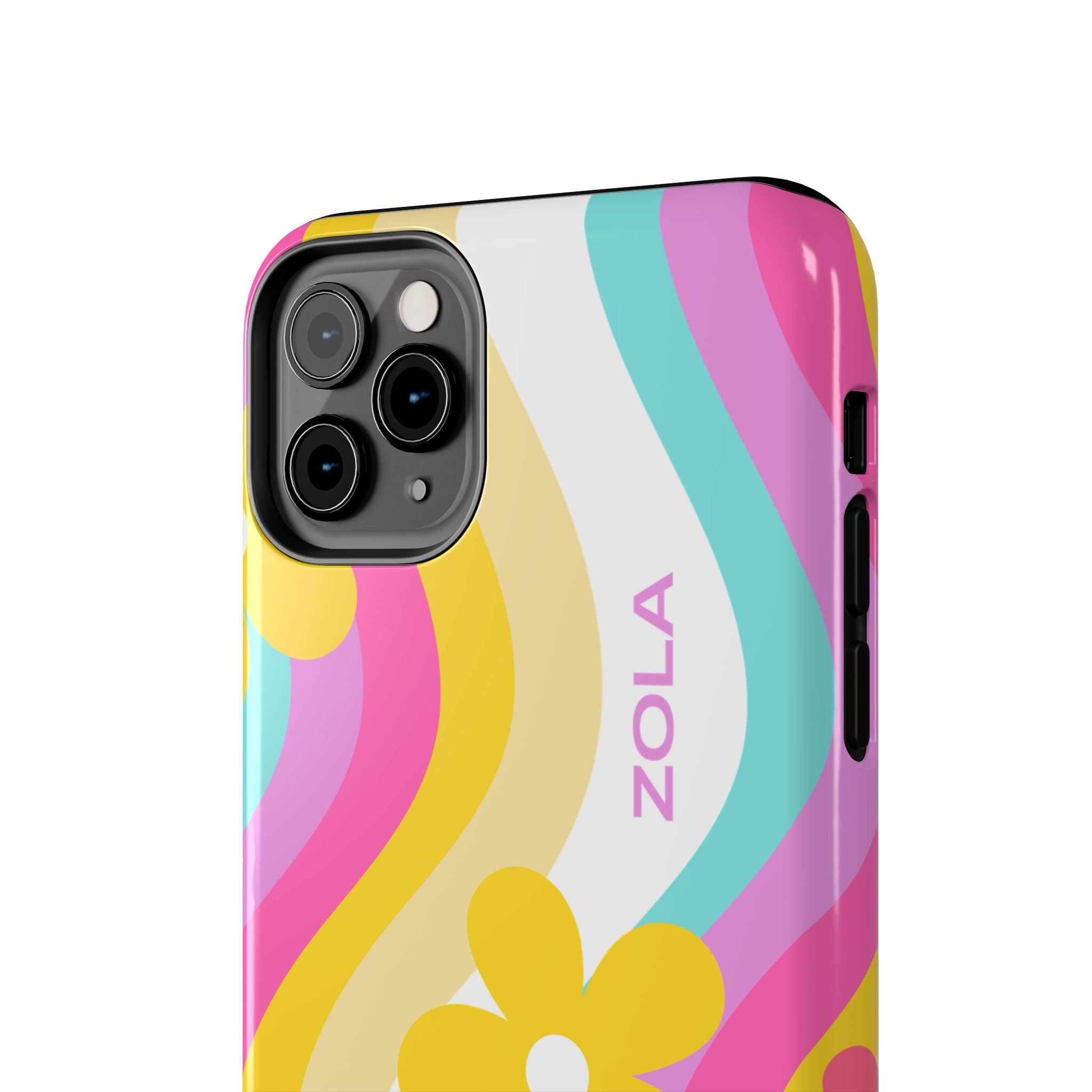 Zola Tough Phone Case (For iPhone, Galaxy & More) - White Wave