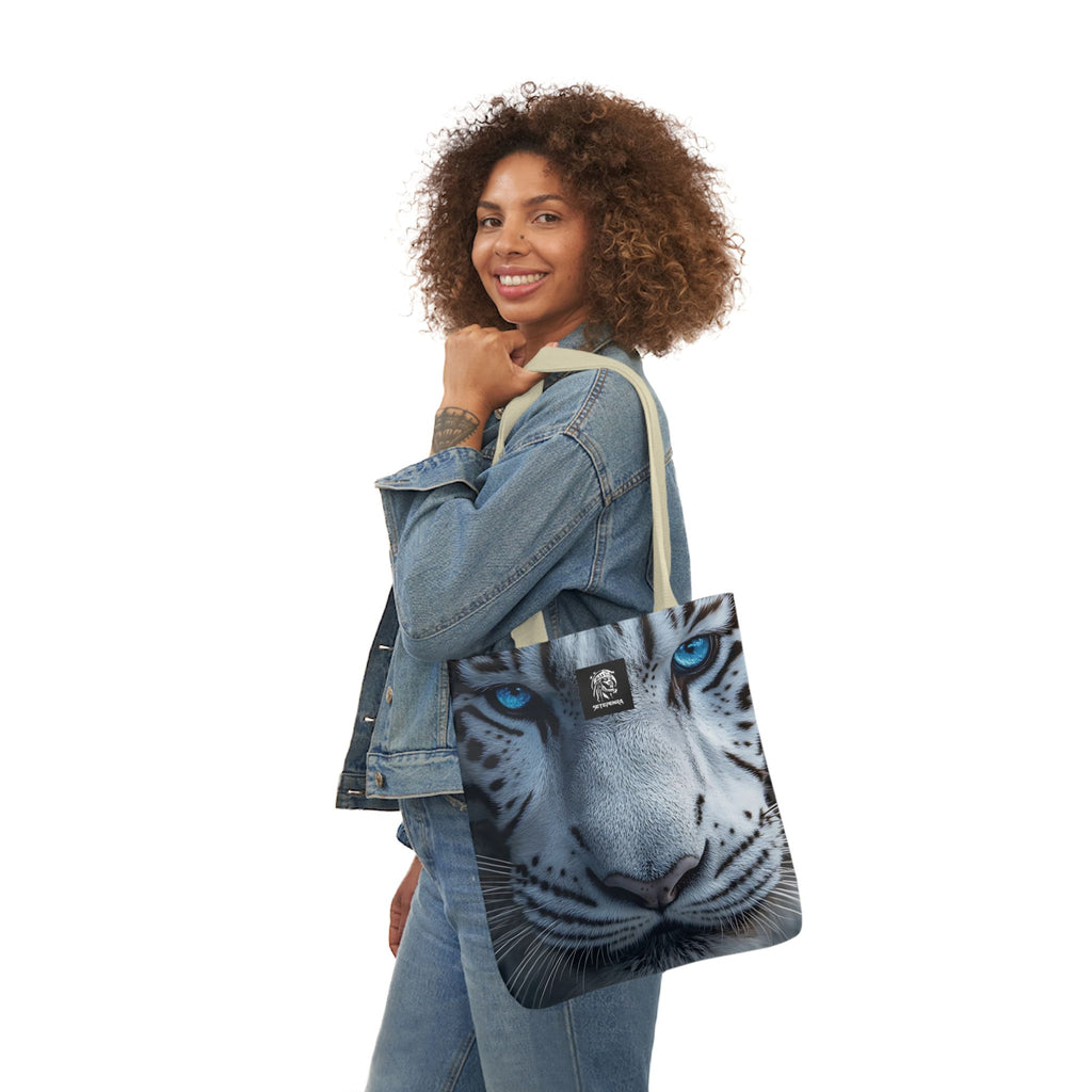 Primal Power Canvas Tote Bag, 5-Color Straps - White Tiger (1st Edition)
