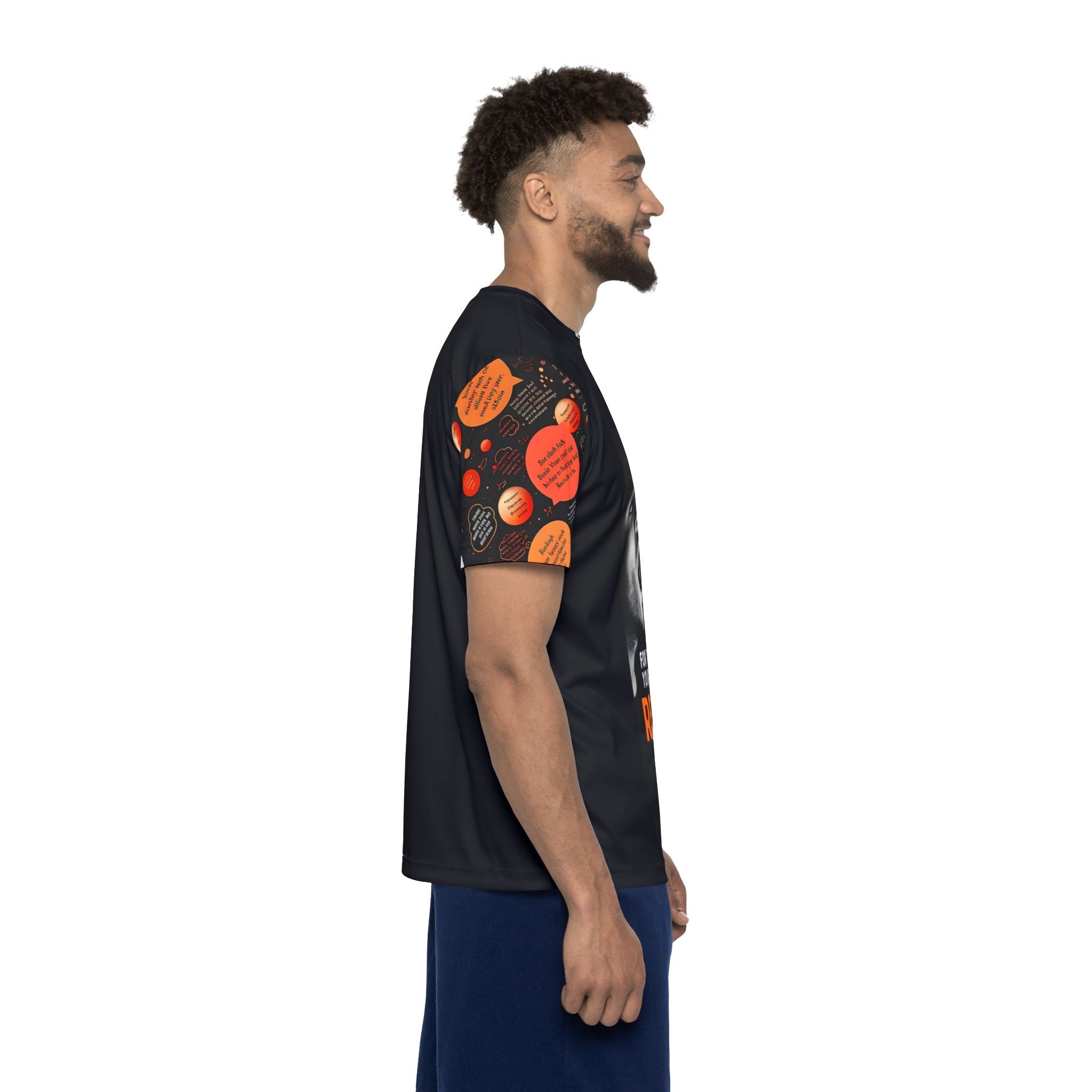 Mind Your Words Men's Sports Jersey (Black) SETEPENRA All Over Prints.