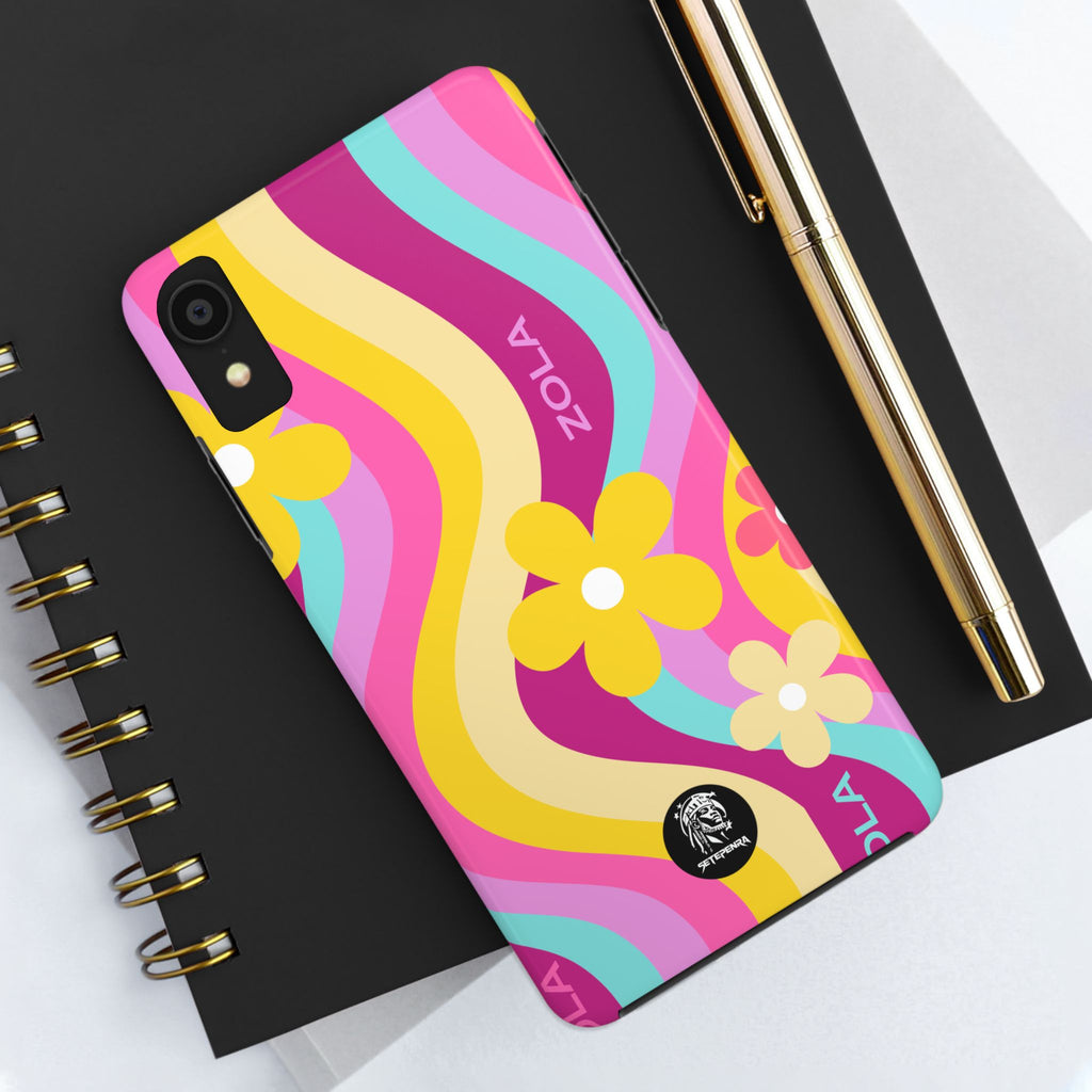 Zola Tough Phone Case (For iPhone, Galaxy & More) - Pink Wave