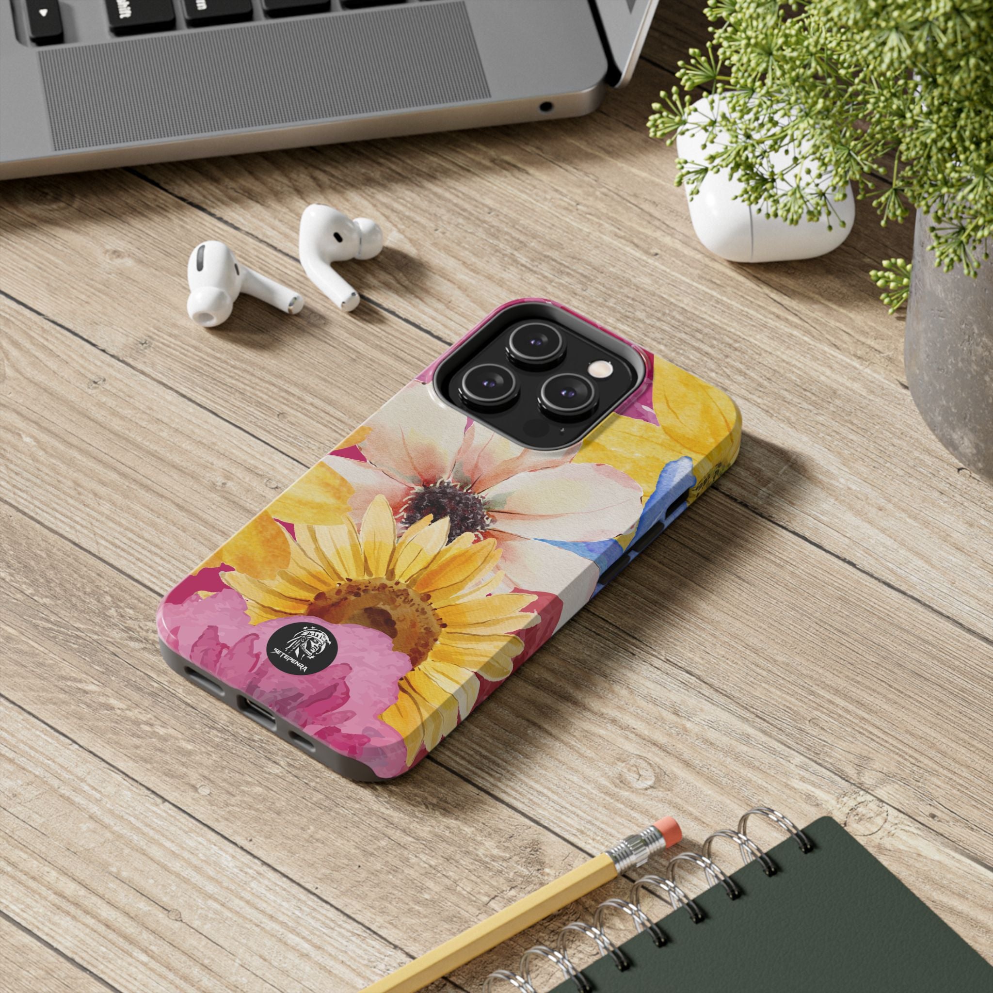 Watercolor Flowers Tough Phone Case (For iPhone, Galaxy & More)