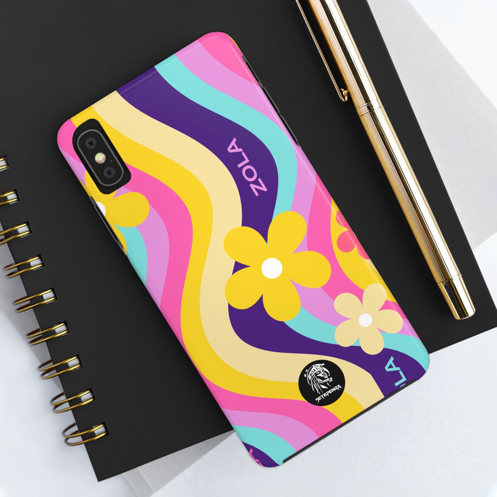 Zola Tough Phone Case (For iPhone, Galaxy & More) - Purple Wave