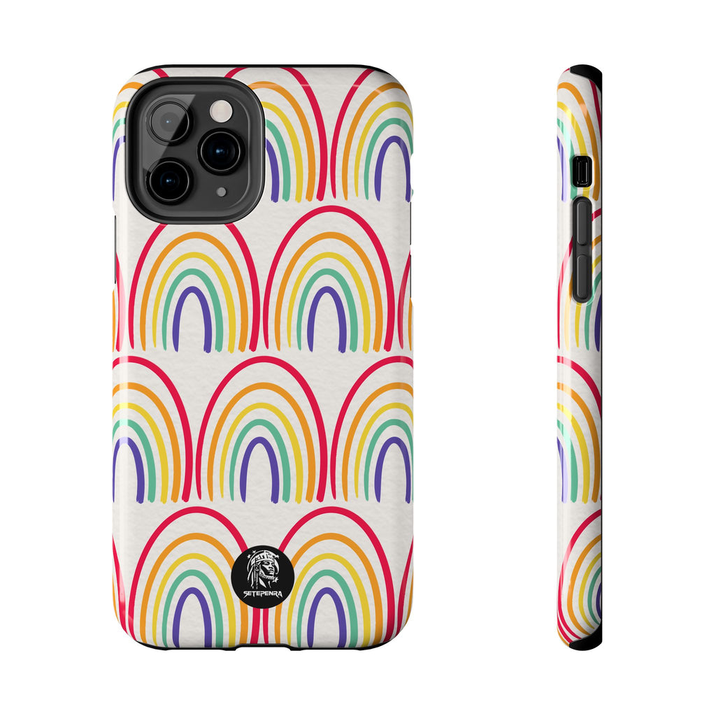 Retro Rainbow Tough Phone Case (For iPhone, Galaxy & More) SETEPENRA Phone Case.