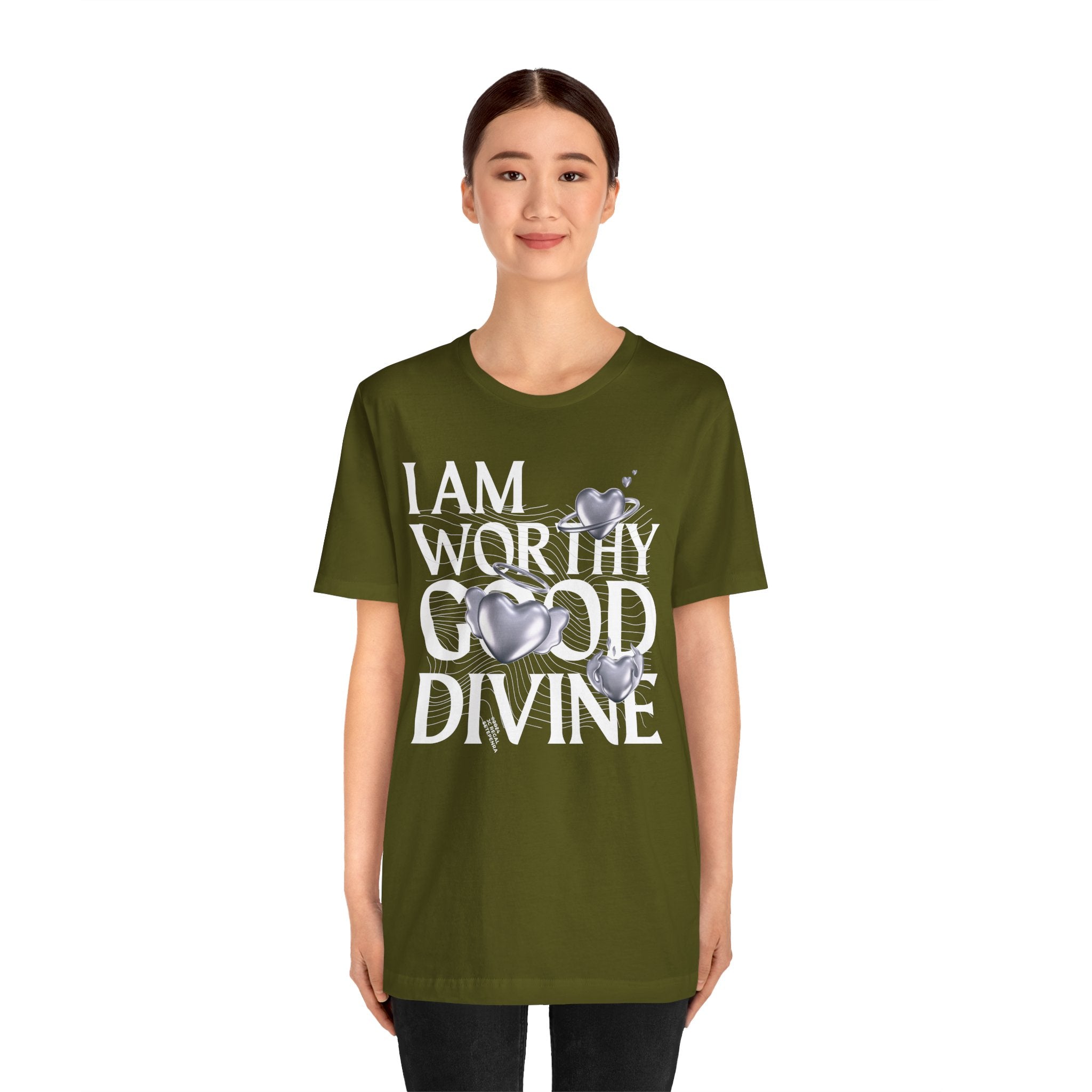 I AM WORTHY GOOD DIVINE Unisex Jersey Short Sleeve Tee