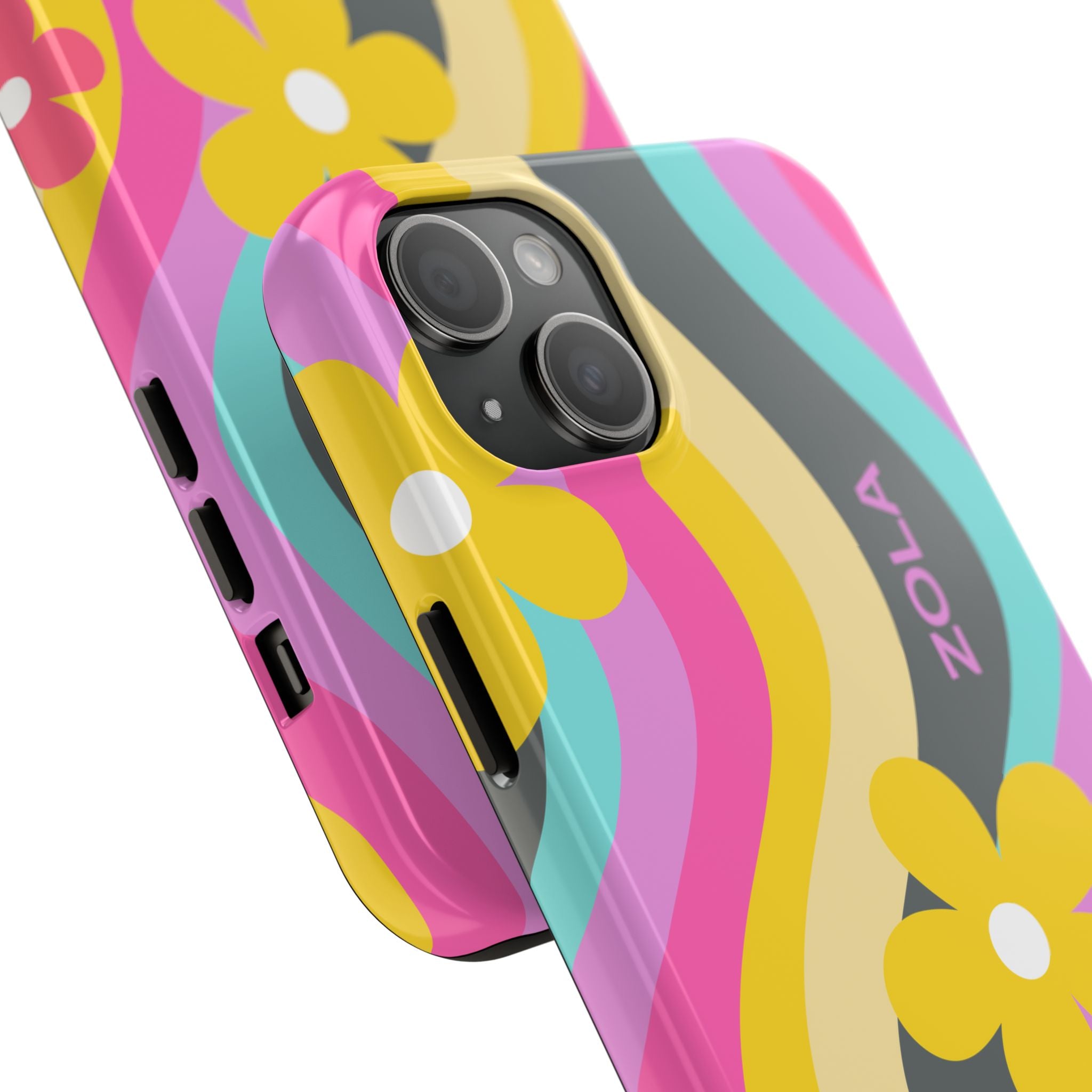 Zola Tough Phone Case (For iPhone, Galaxy & More) - Dark Grey Wave