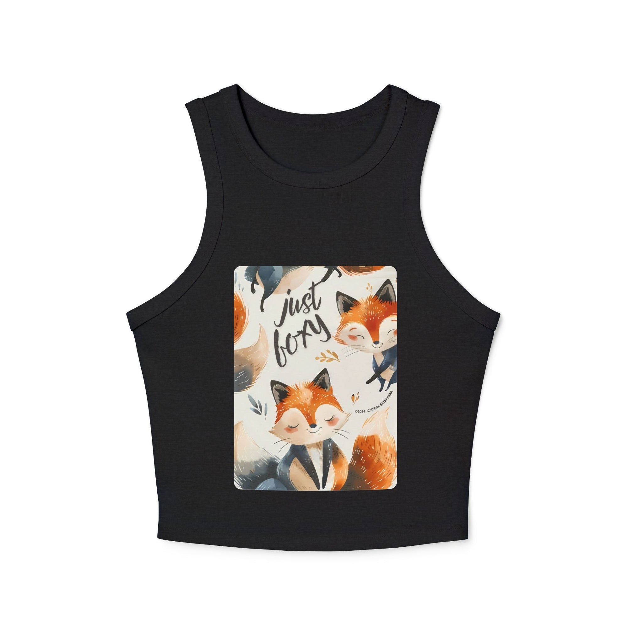 Just Foxy Women's Micro Rib Racer Tank Top SETEPENRA Tank Top.