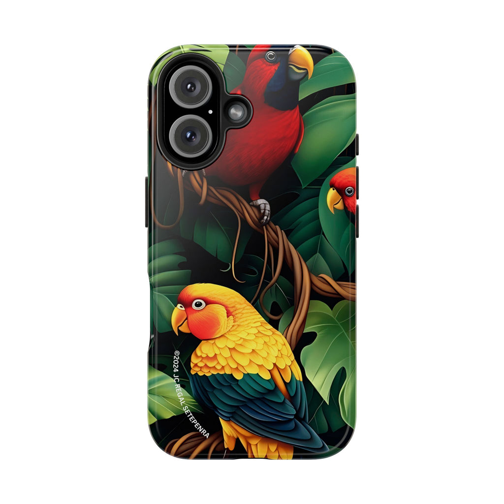 Tri-Parrot Tough Phone Case (For iPhone, Galaxy & More)