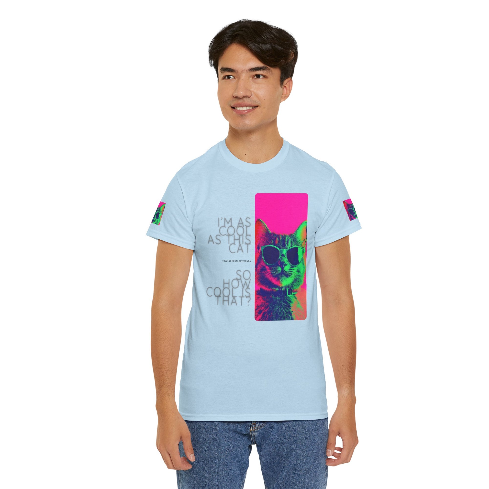 Cool Cat (Whiskers 1) Unisex Heavy Cotton Tee