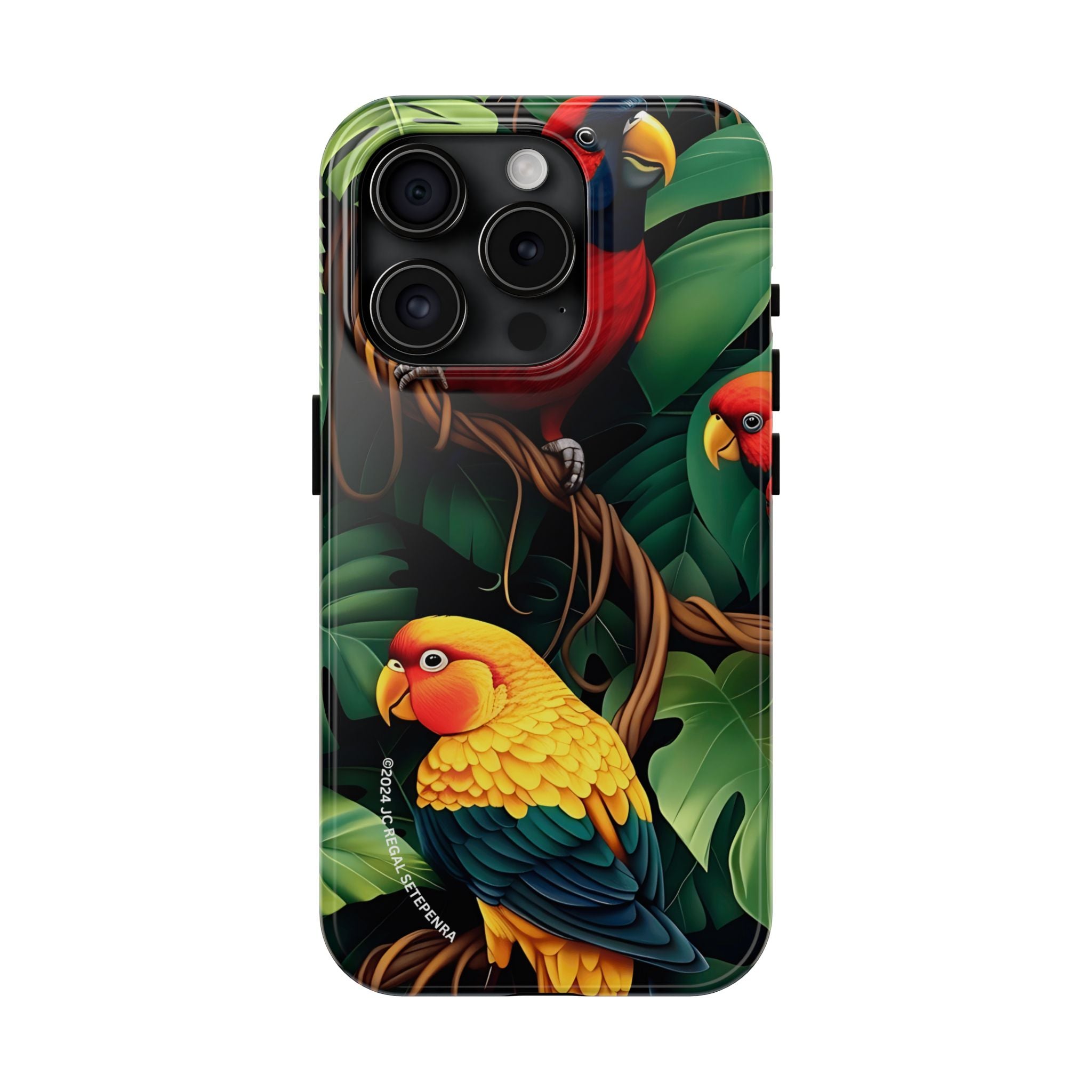 Tri-Parrot Tough Phone Case (For iPhone, Galaxy & More)