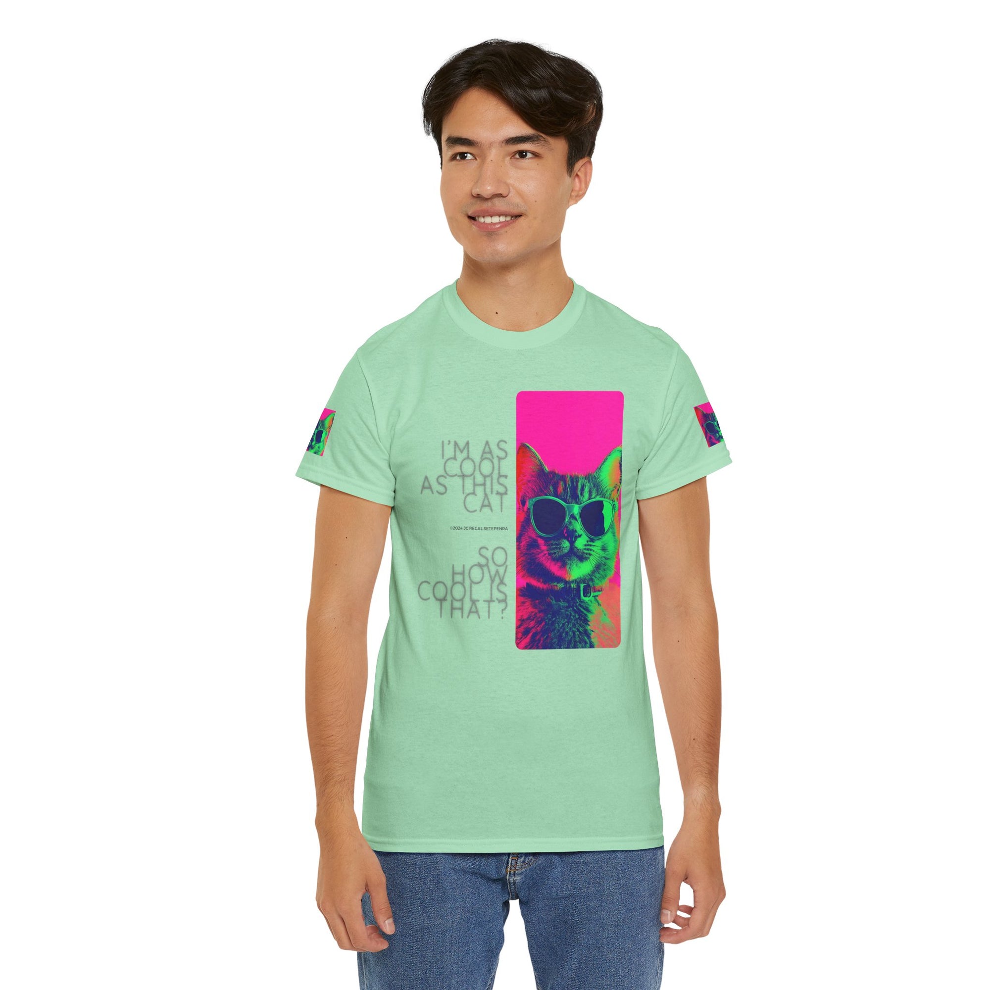 Cool Cat (Whiskers 1) Unisex Heavy Cotton Tee