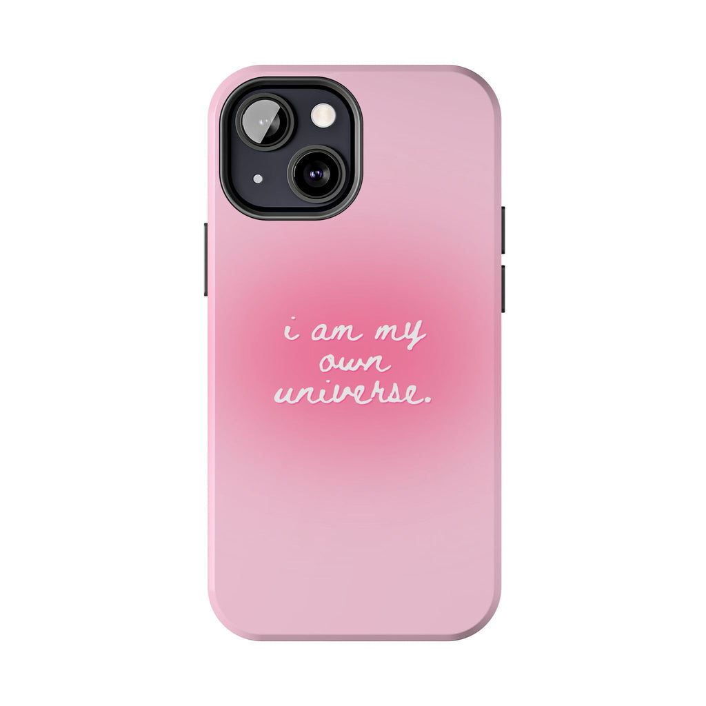 I Am My Own Universe — Pink Gradient Protective Cover Tough Phone Case