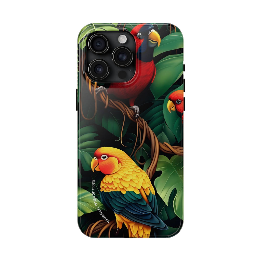 Tri-Parrot Tough Phone Case (For iPhone, Galaxy & More)