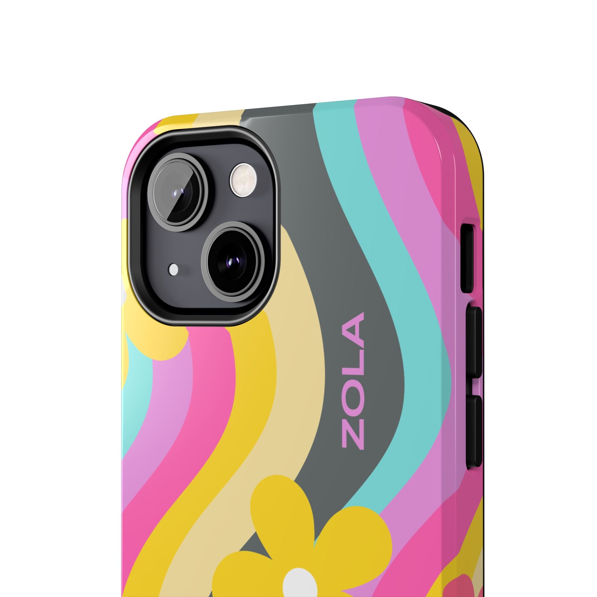 Zola Tough Phone Case (For iPhone, Galaxy & More) - Dark Grey Wave