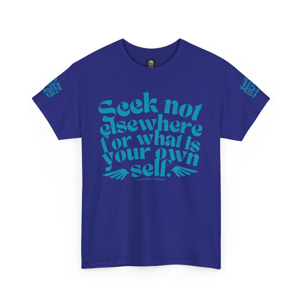 Seek Not Elsewhere (Aqua Edition) Unisex Heavy Cotton Tee SETEPENRA T-Shirt.