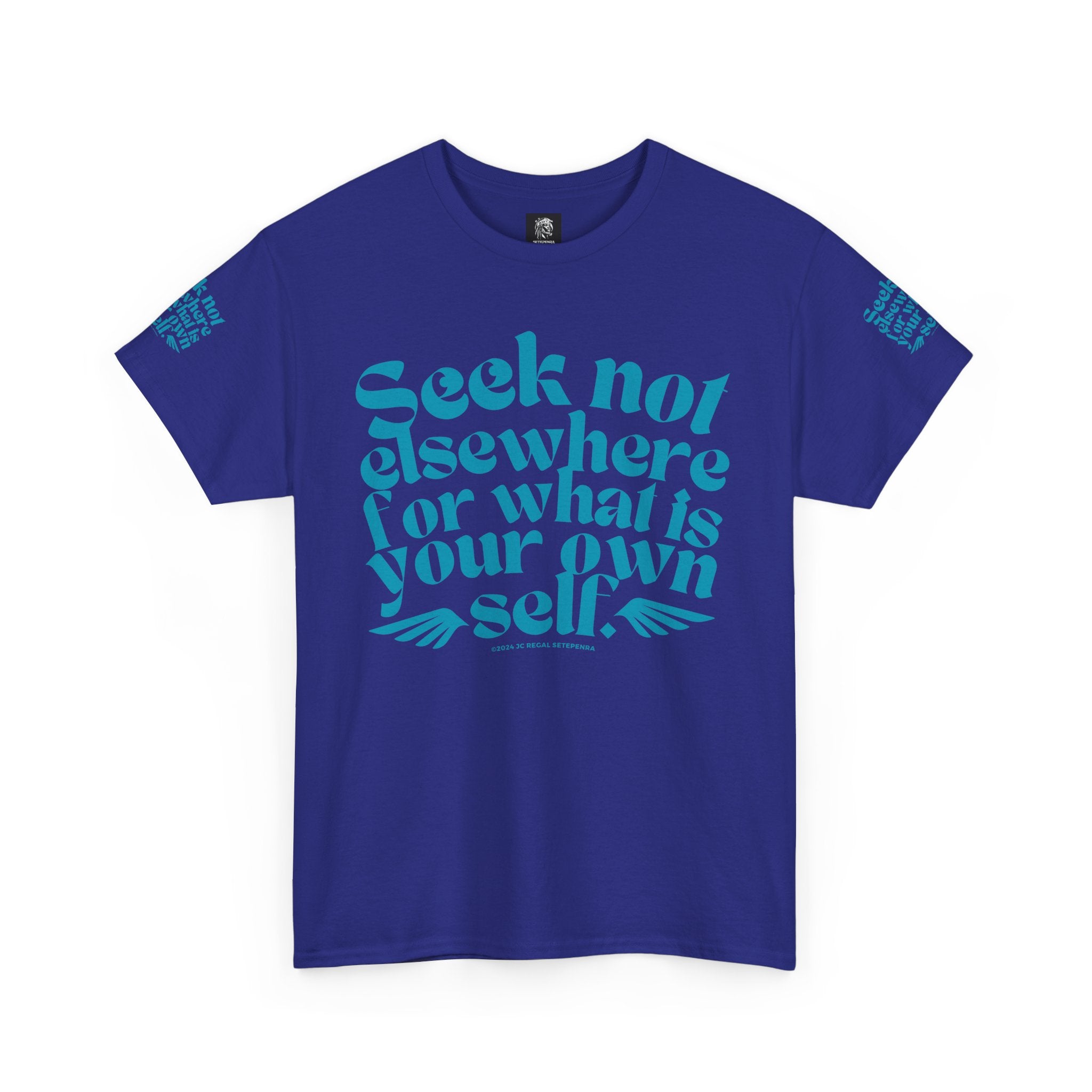 Seek Not Elsewhere (Aqua Edition) Unisex Heavy Cotton Tee SETEPENRA T-Shirt.