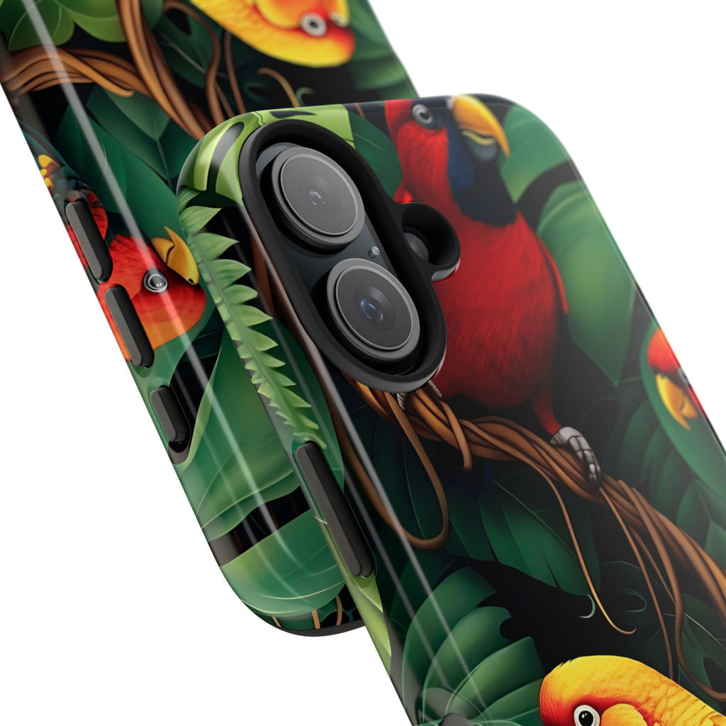Tri-Parrot Tough Phone Case (For iPhone, Galaxy & More)