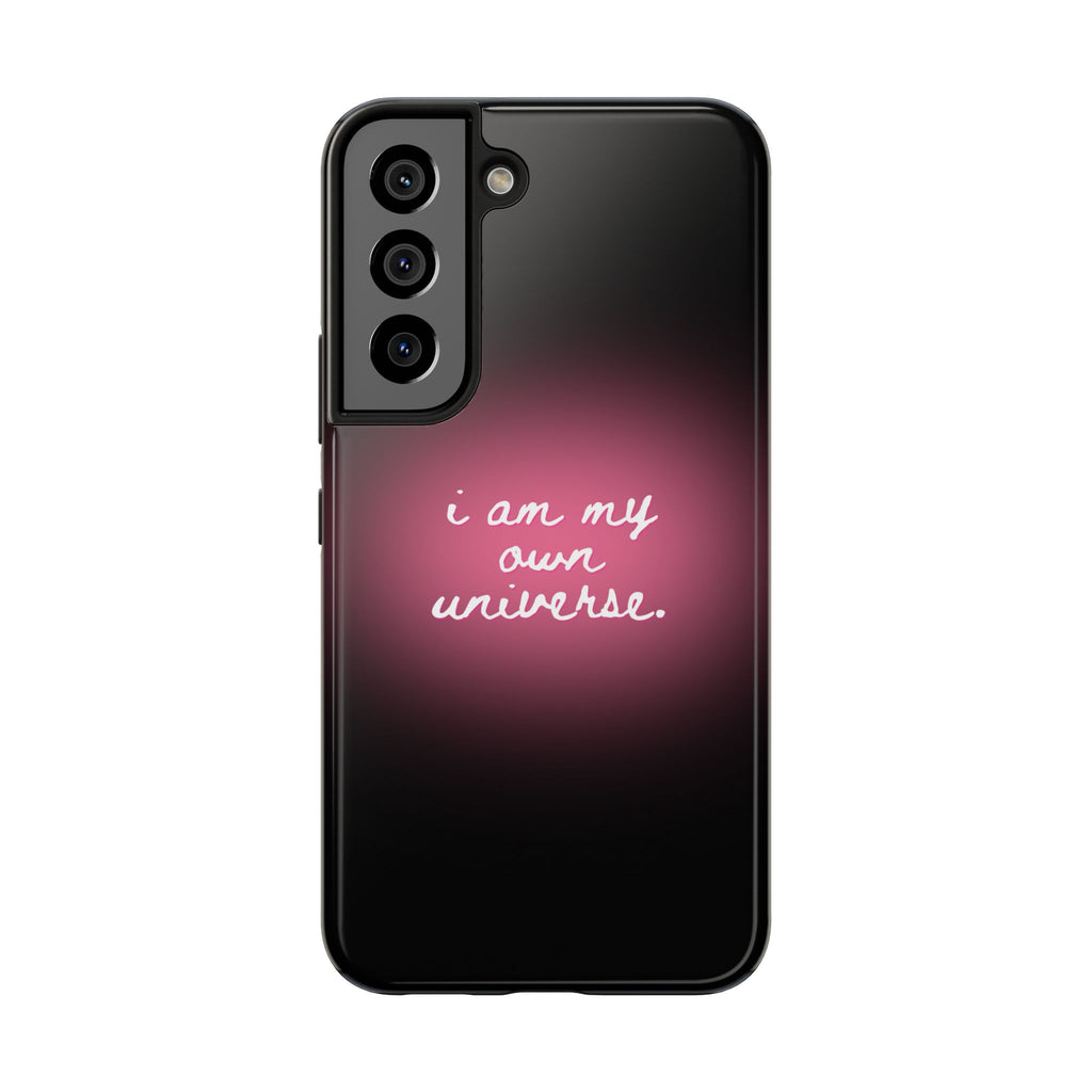 I Am My Own Universe — Pink Glow Protective Cover Tough Phone Case