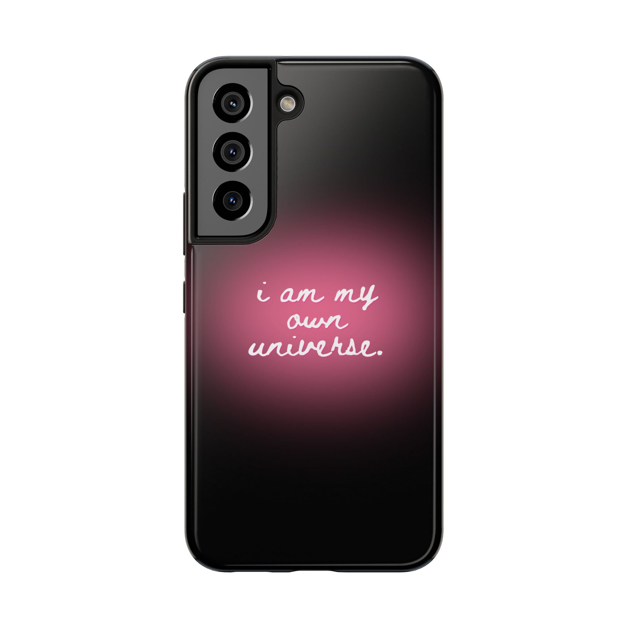 I Am My Own Universe — Pink Glow Protective Cover Tough Phone Case