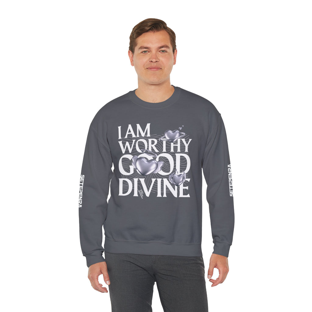 I AM WORTHY GOOD DIVINE Unisex Heavy Blend™ Crewneck Sweatshirt