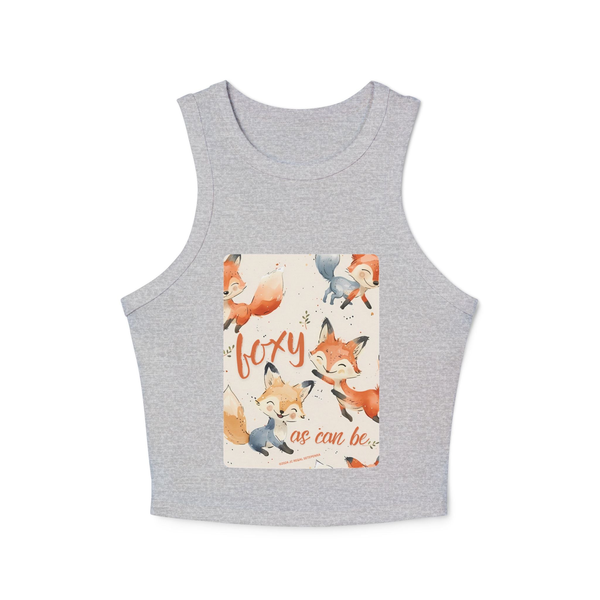 Foxy As Can Be Women's Micro Rib Racer Tank Top SETEPENRA Tank Top.