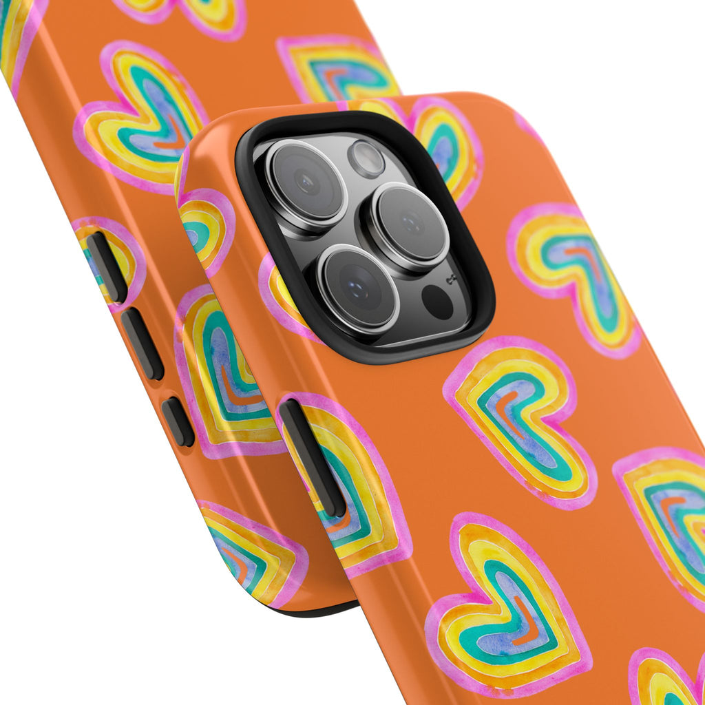 Rainbow Heart Tough Phone Case (For iPhone, Galaxy & More) - Crusta