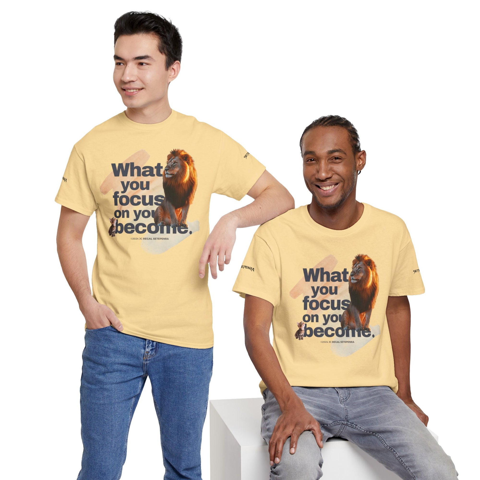 What You Focus On You Become Unisex Heavy Cotton Tee