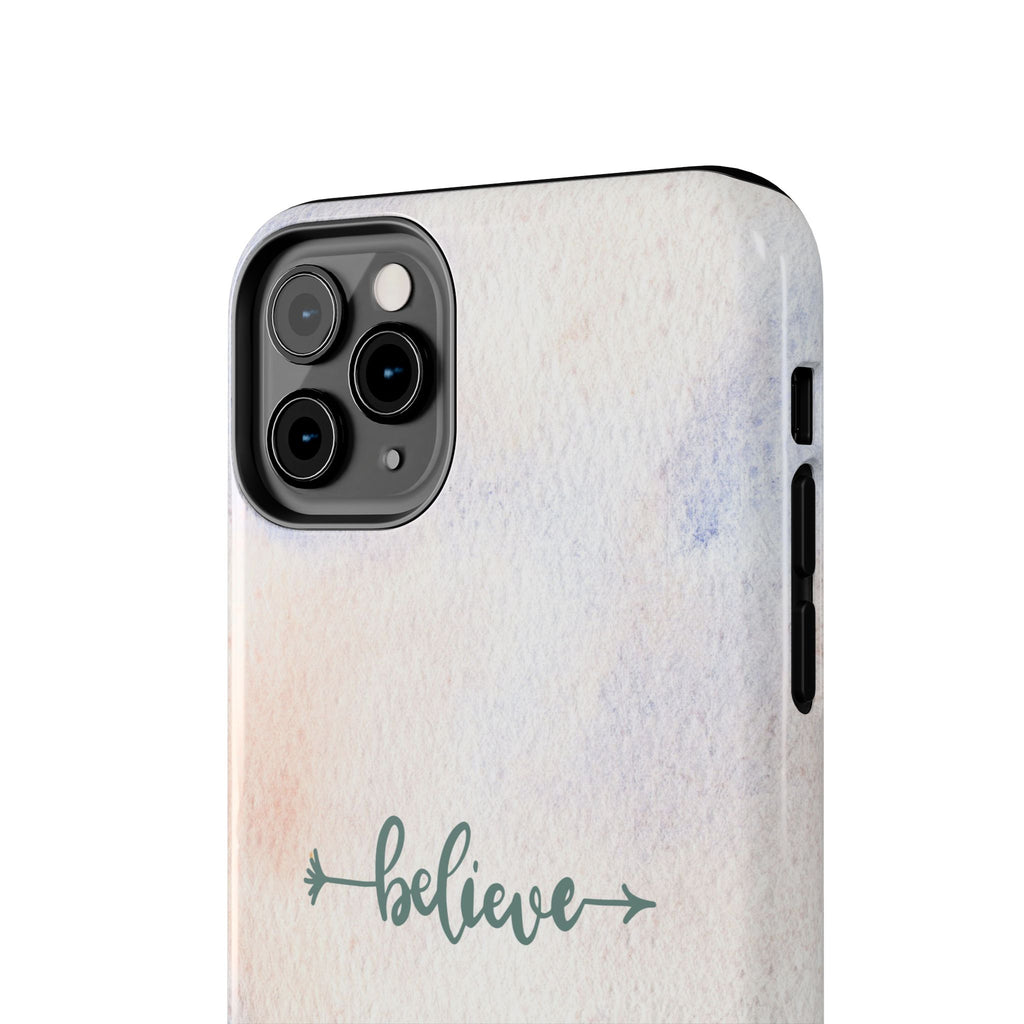 Believe Tough Phone Case (For iPhone, Galaxy & More) - Watercolor Flower