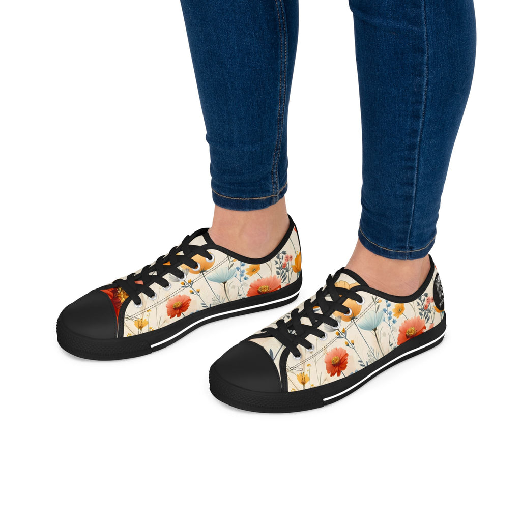 Flower Mist Women's Low Top Sneakers SETEPENRA Shoes.