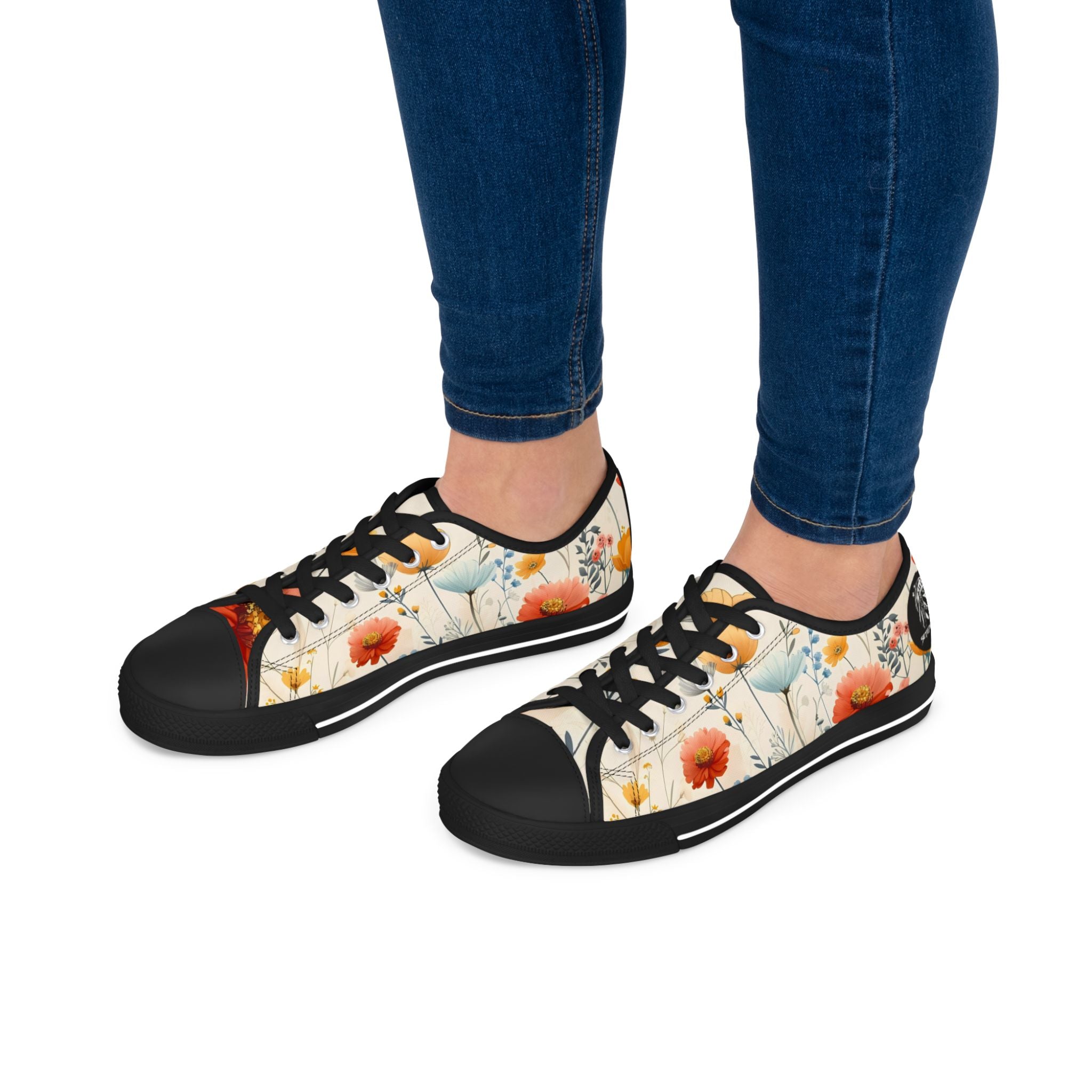 Flower Mist Women's Low Top Sneakers SETEPENRA Shoes.