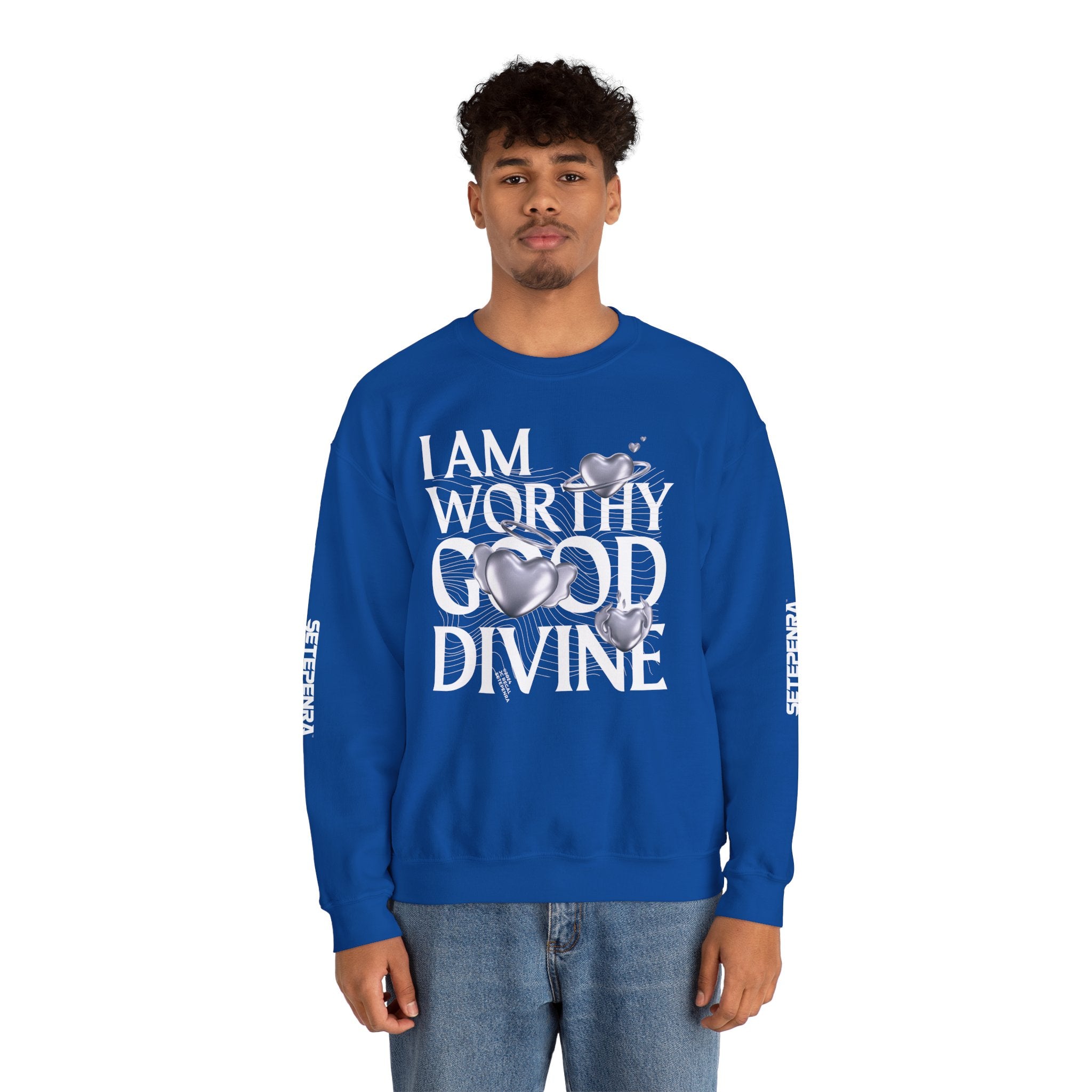 I AM WORTHY GOOD DIVINE Unisex Heavy Blend™ Crewneck Sweatshirt