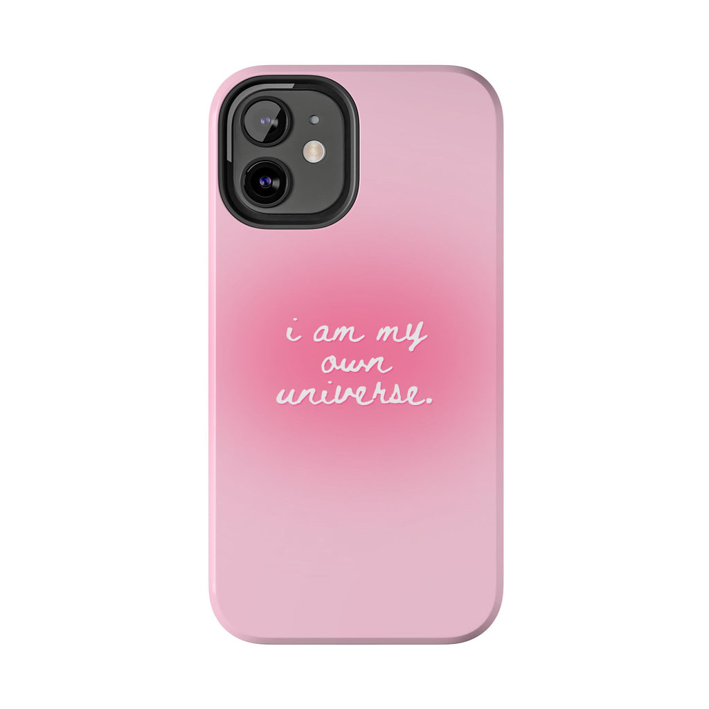 I Am My Own Universe — Pink Gradient Protective Cover Tough Phone Case