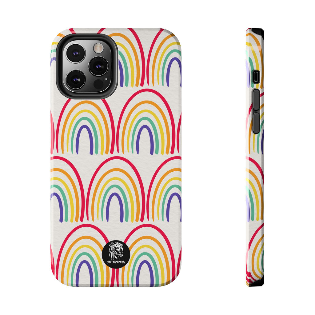 Retro Rainbow Tough Phone Case (For iPhone, Galaxy & More) SETEPENRA Phone Case.