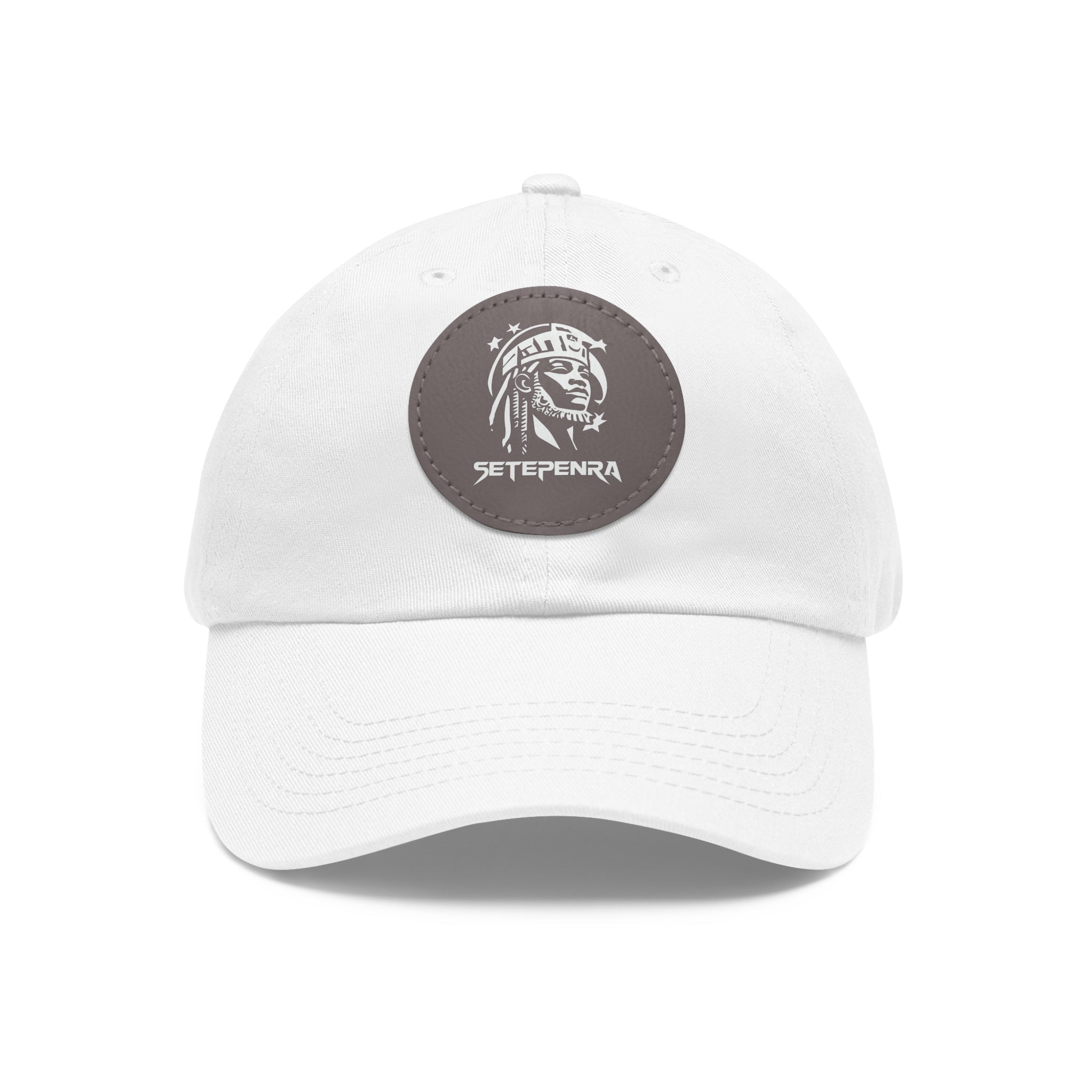 SETEPENRA Dad Hat with Leather Patch (Round) SETEPENRA Hats.