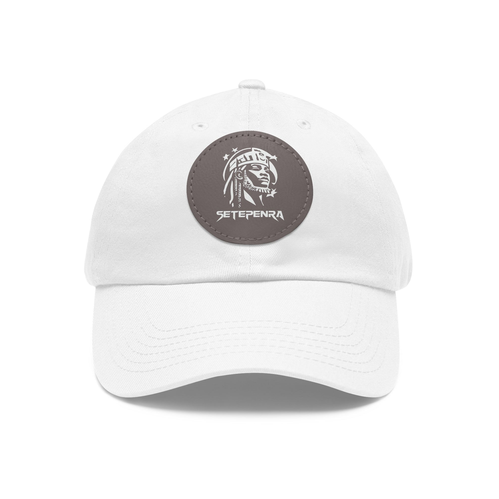 SETEPENRA Dad Hat with Leather Patch (Round) SETEPENRA Hats.