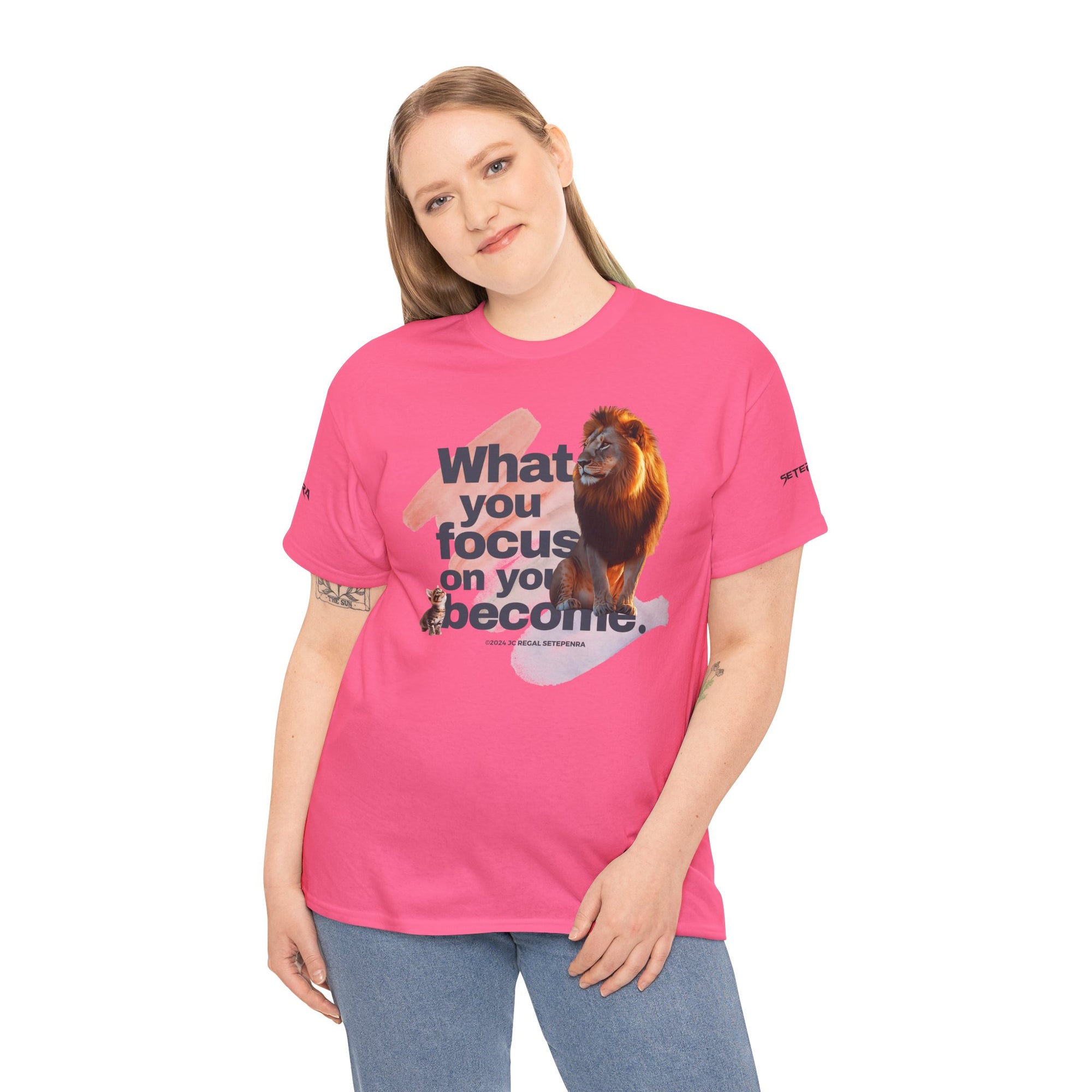 What You Focus On You Become Unisex Heavy Cotton Tee