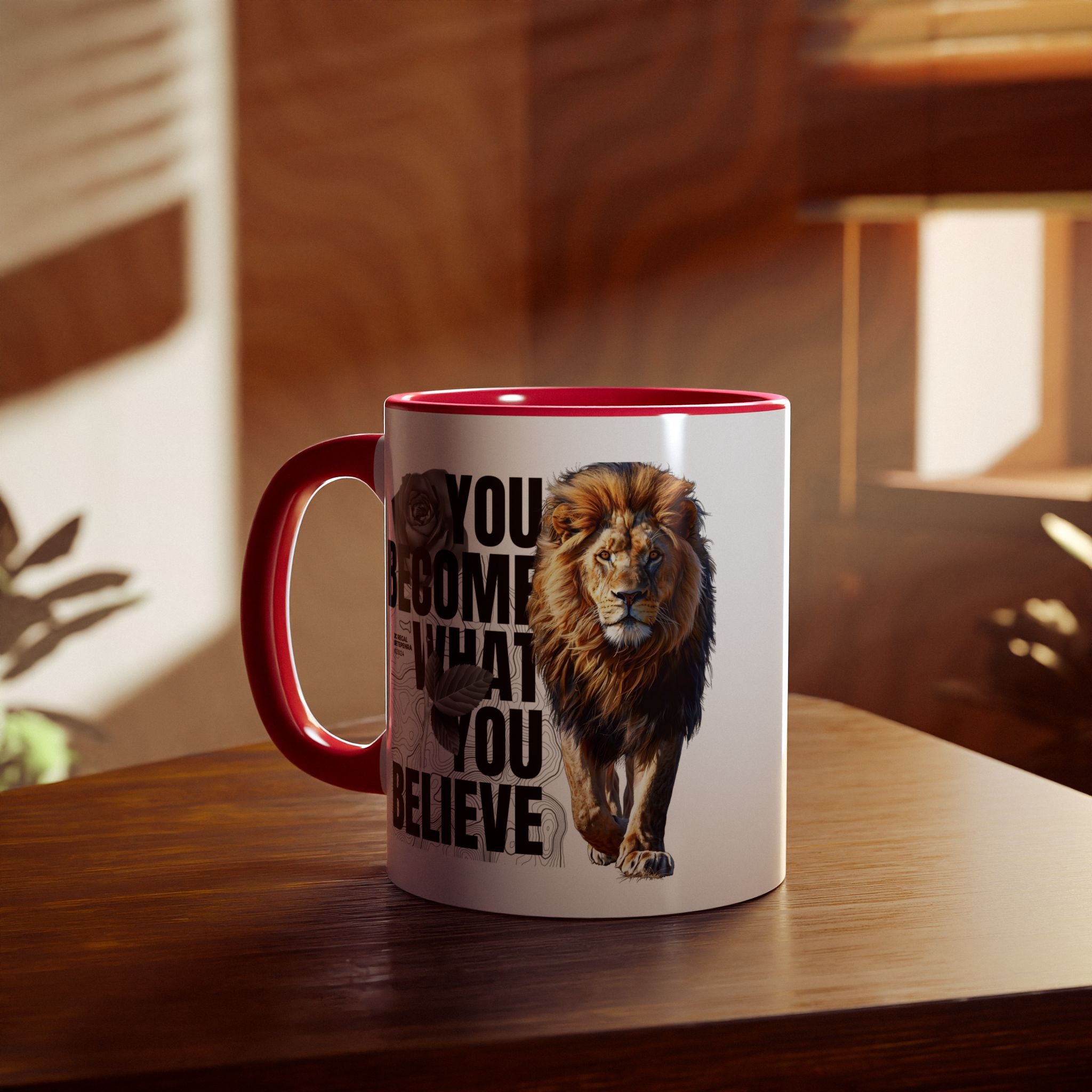 You Become What You Believe Accent Mug, 11oz (Various Colors)