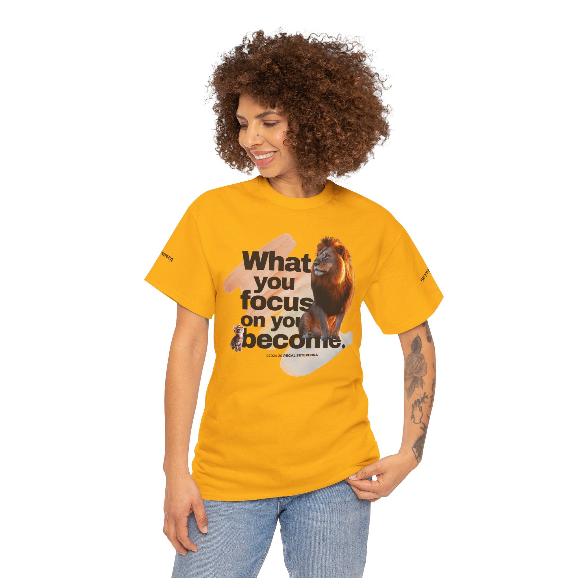 What You Focus On You Become Unisex Heavy Cotton Tee