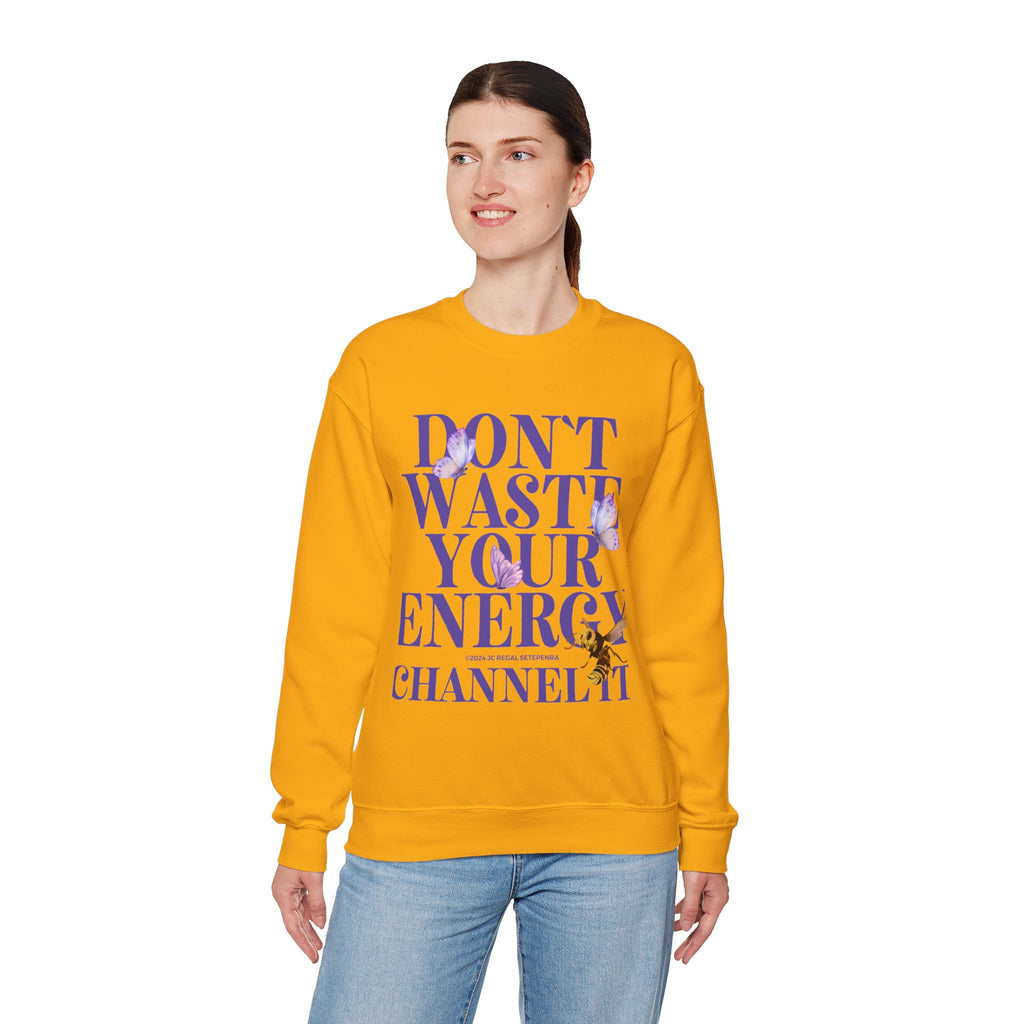 Channel It Unisex Heavy Blend™ Crewneck Sweatshirt (Purple Print)