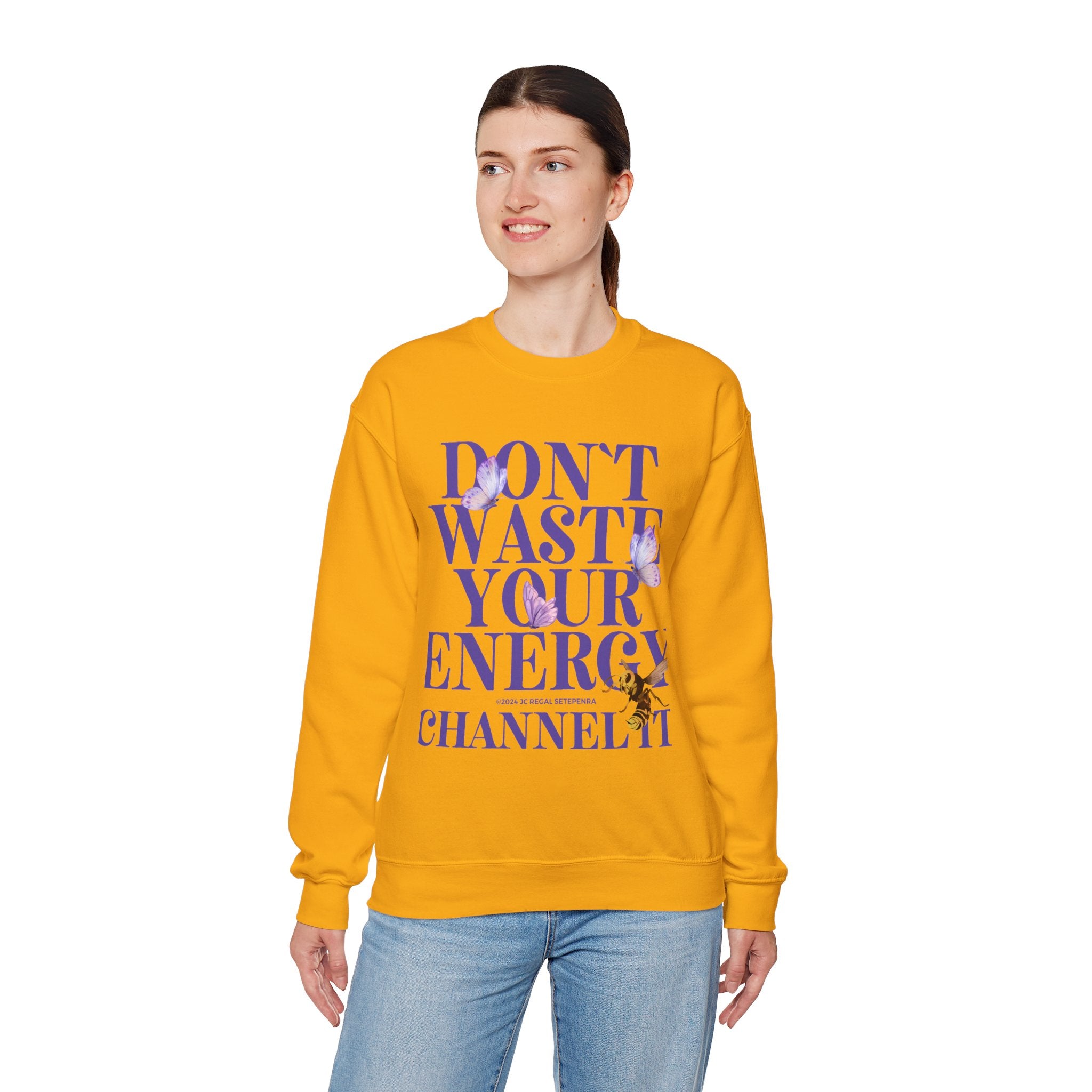 Channel It Unisex Heavy Blend™ Crewneck Sweatshirt (Purple Print)