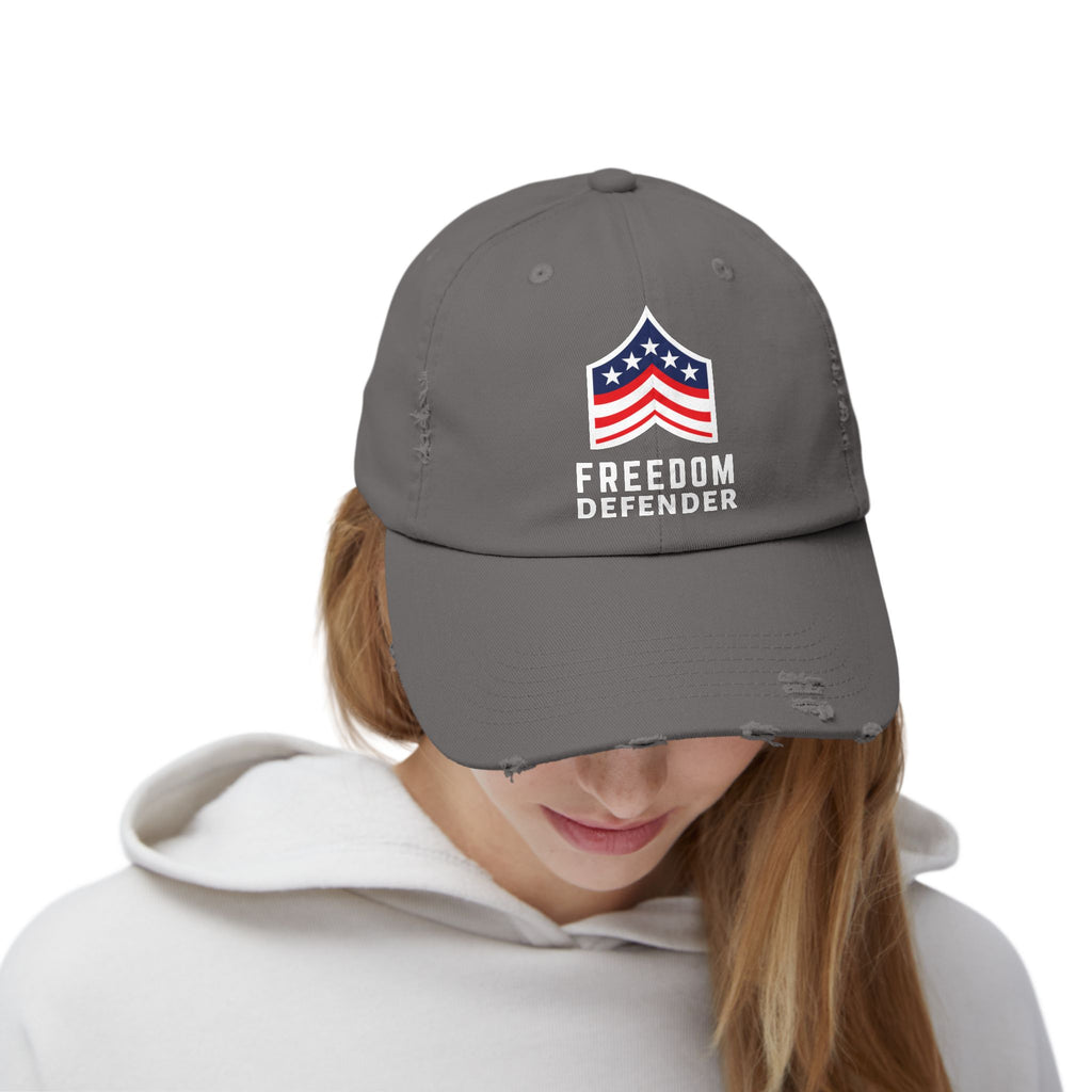 Freedom Defender Unisex Distressed Cap