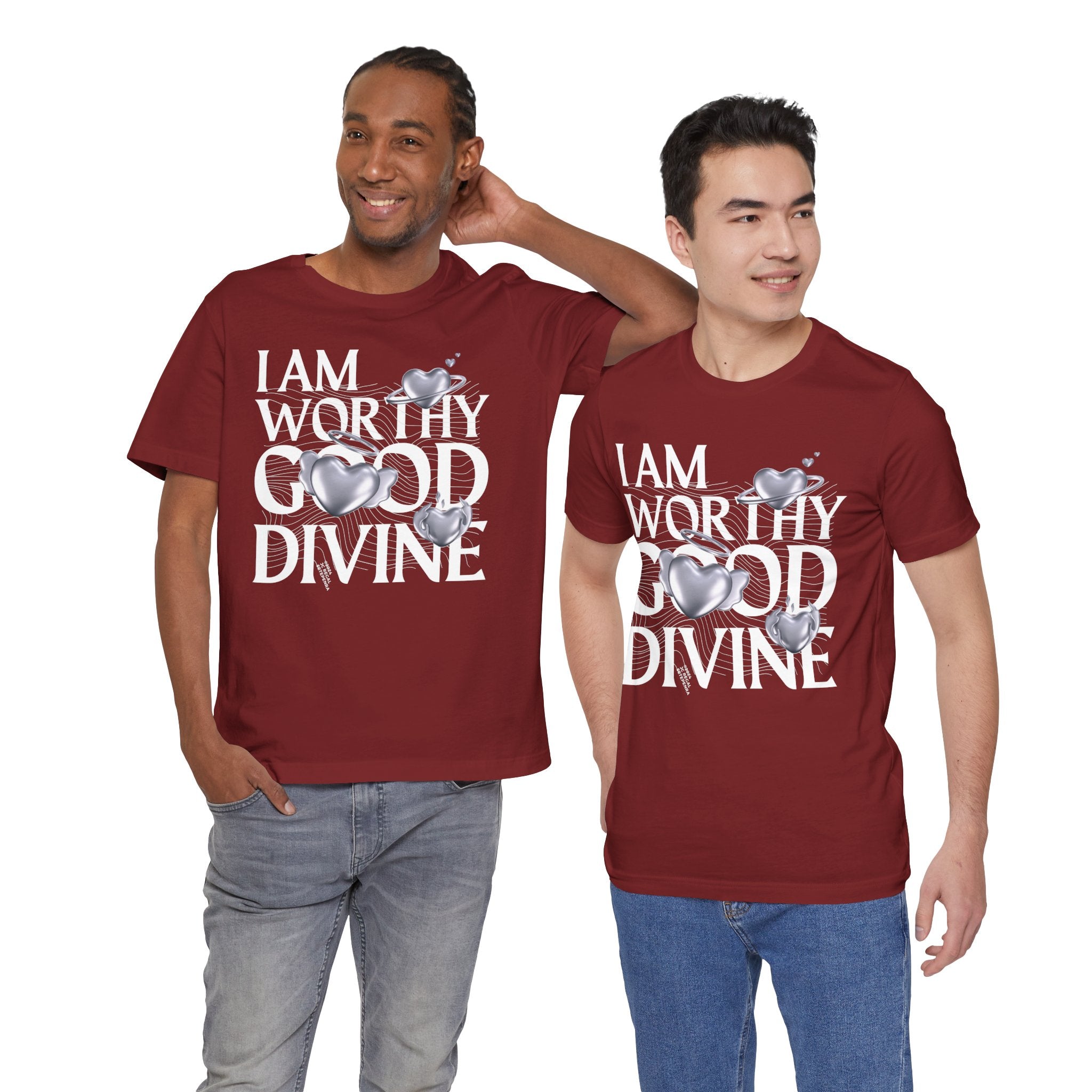 I AM WORTHY GOOD DIVINE Unisex Jersey Short Sleeve Tee