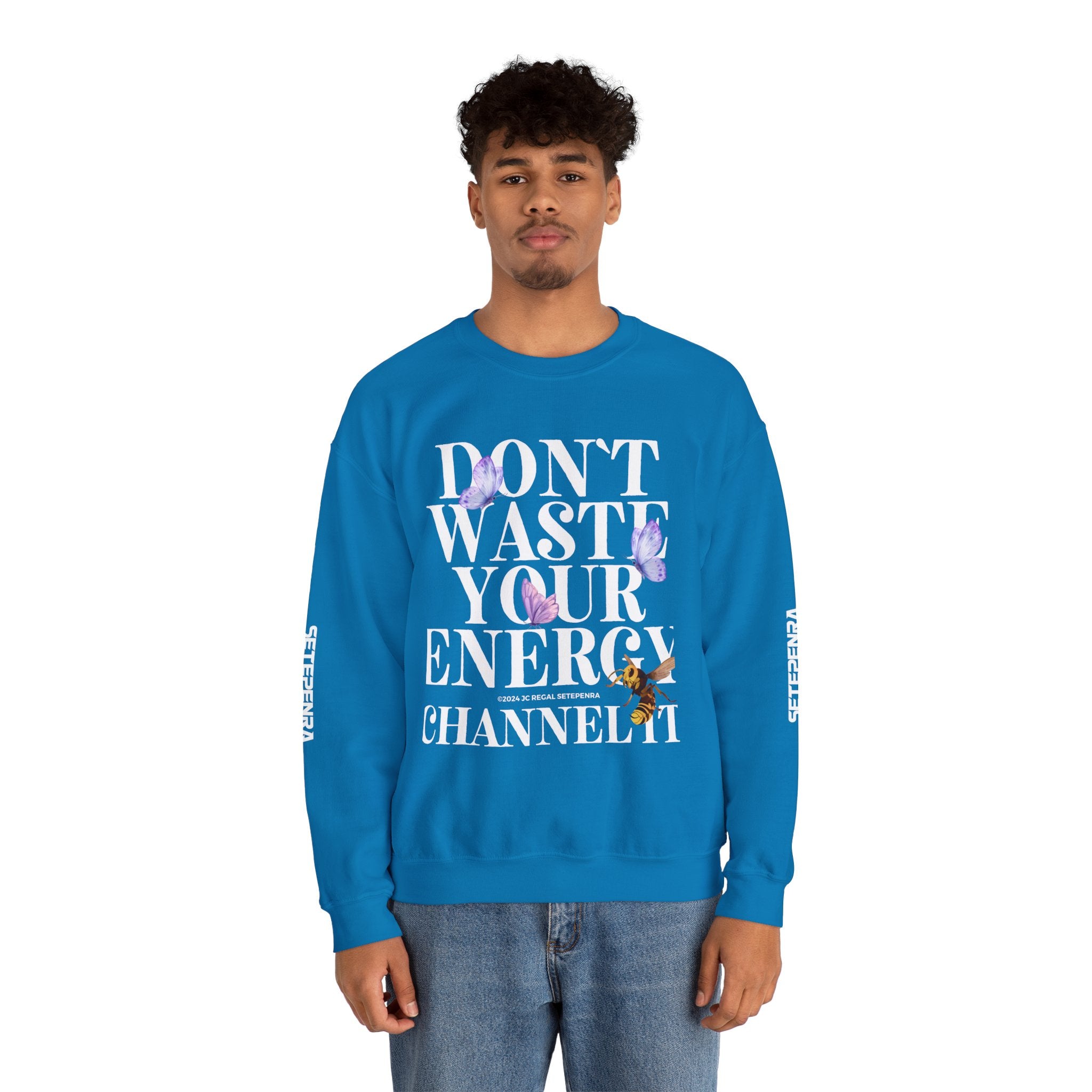 Channel It Unisex Heavy Blend™ Crewneck Sweatshirt (White Print)