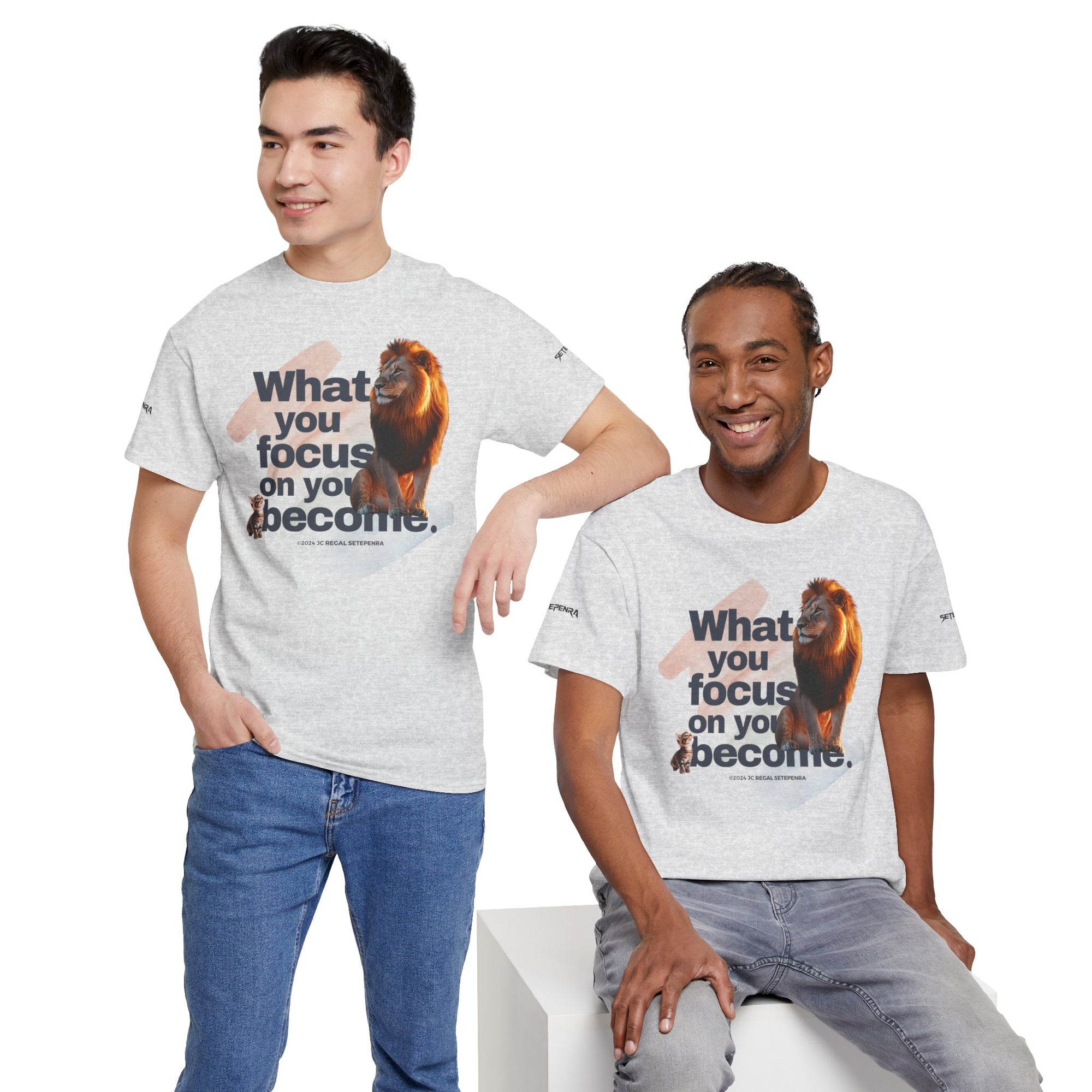 What You Focus On You Become Unisex Heavy Cotton Tee