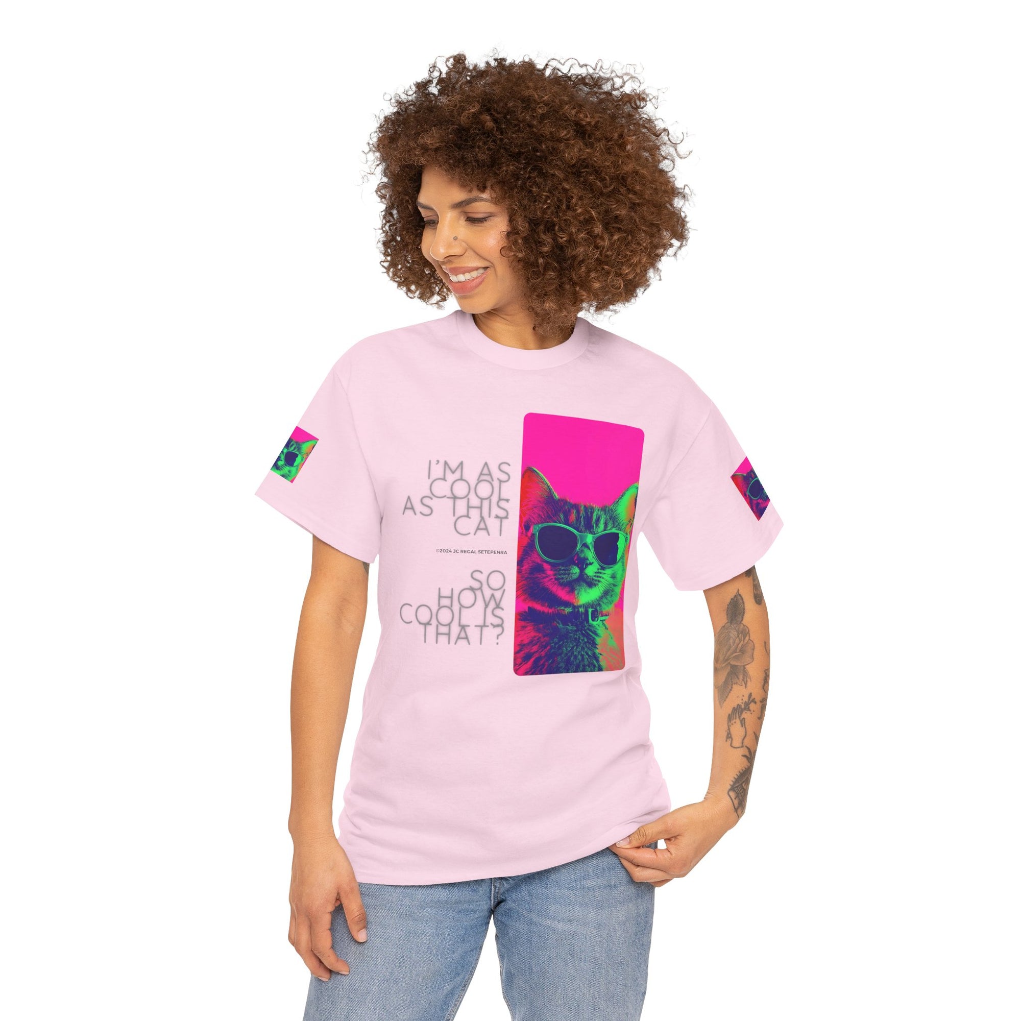 Cool Cat (Whiskers 1) Unisex Heavy Cotton Tee