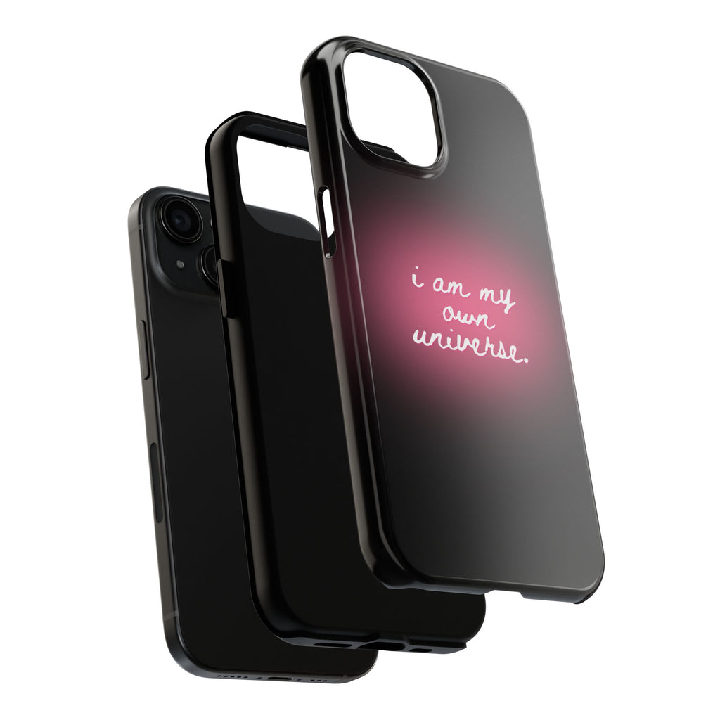 I Am My Own Universe — Pink Glow Protective Cover Tough Phone Case