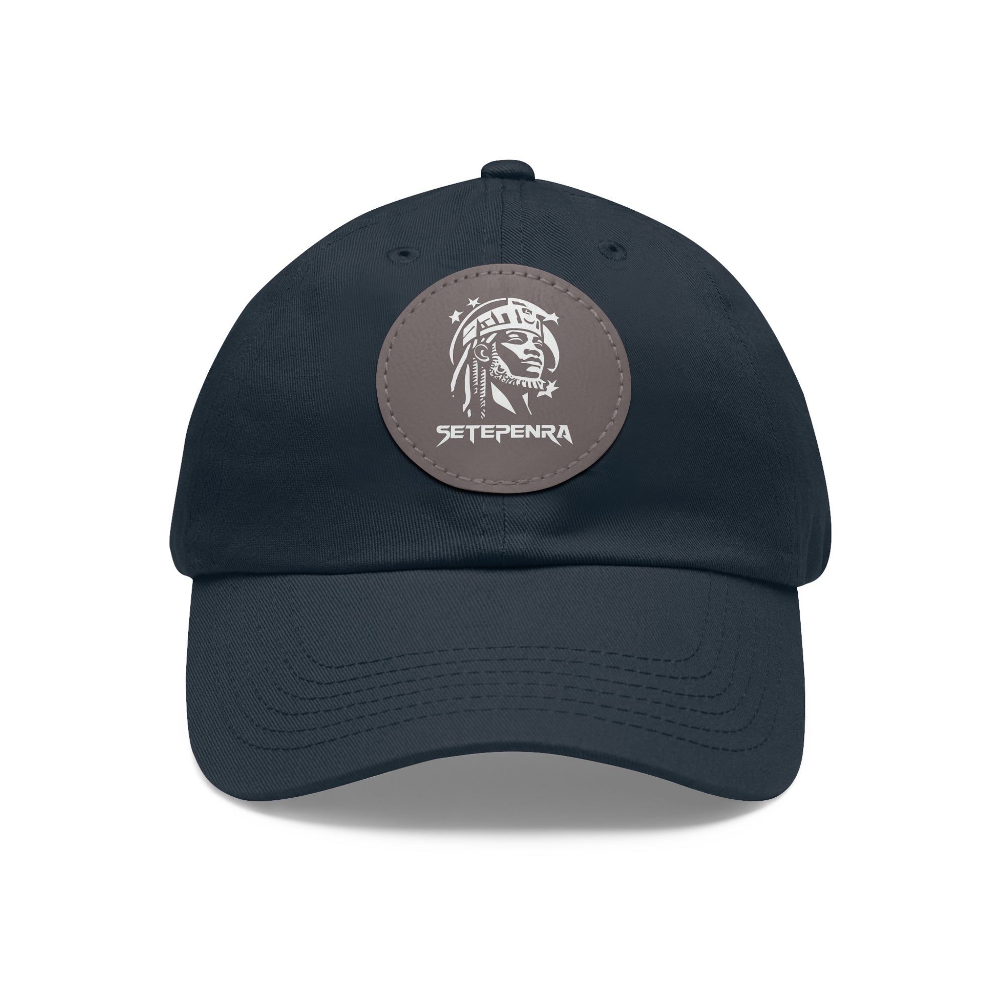 SETEPENRA Dad Hat with Leather Patch (Round) SETEPENRA Hats.