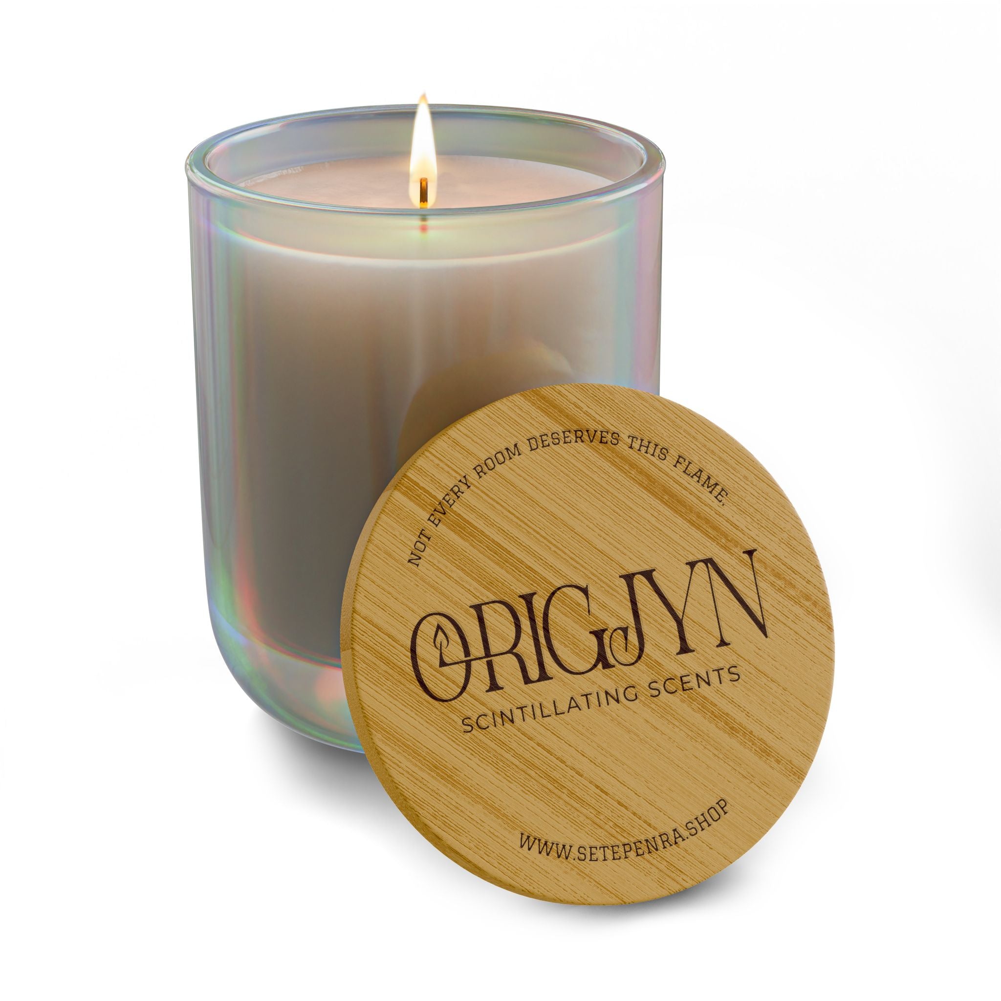 Origjyn Scintillating Scents Bamboo Lid Aromatherapy 14oz Scented Soy Candle