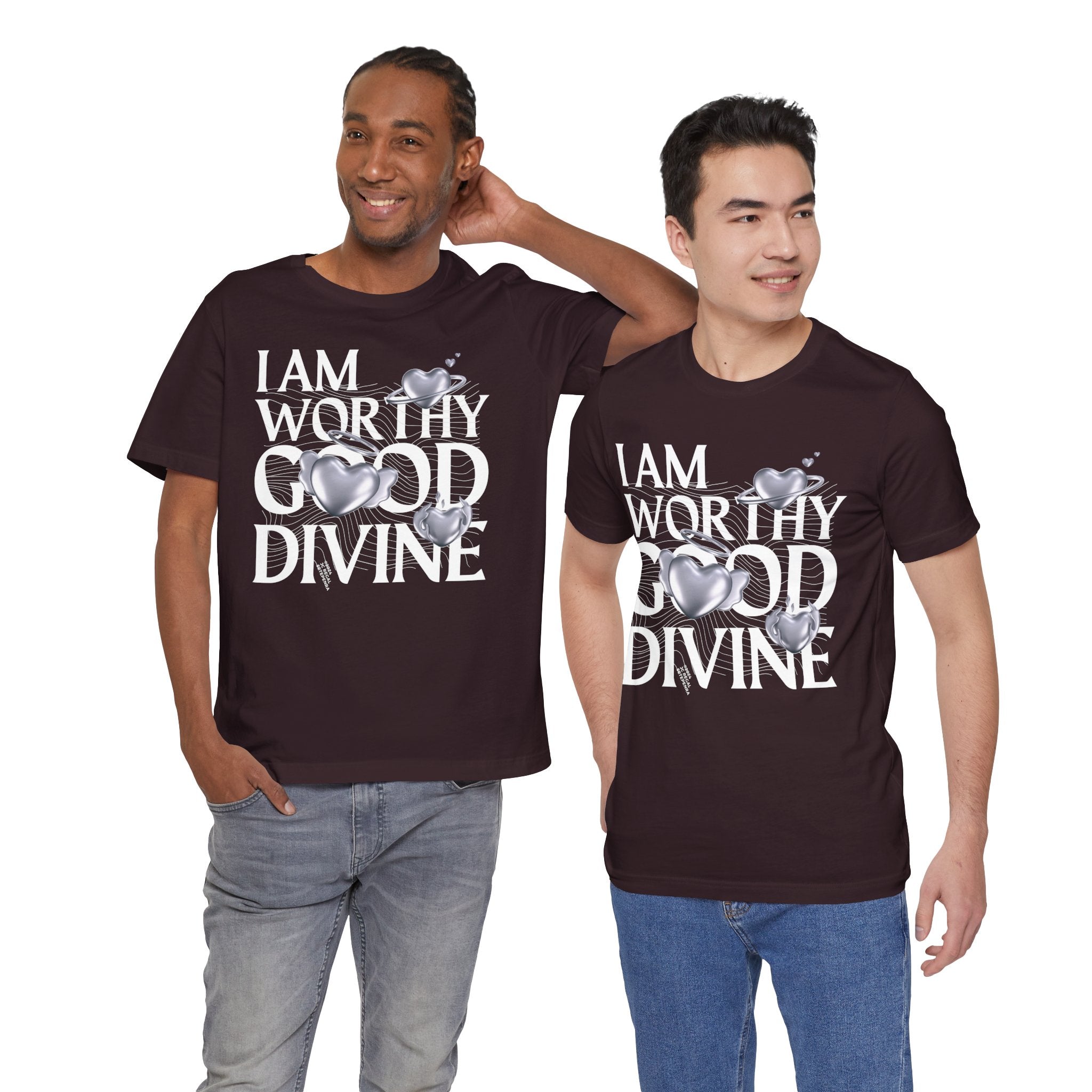 I AM WORTHY GOOD DIVINE Unisex Jersey Short Sleeve Tee