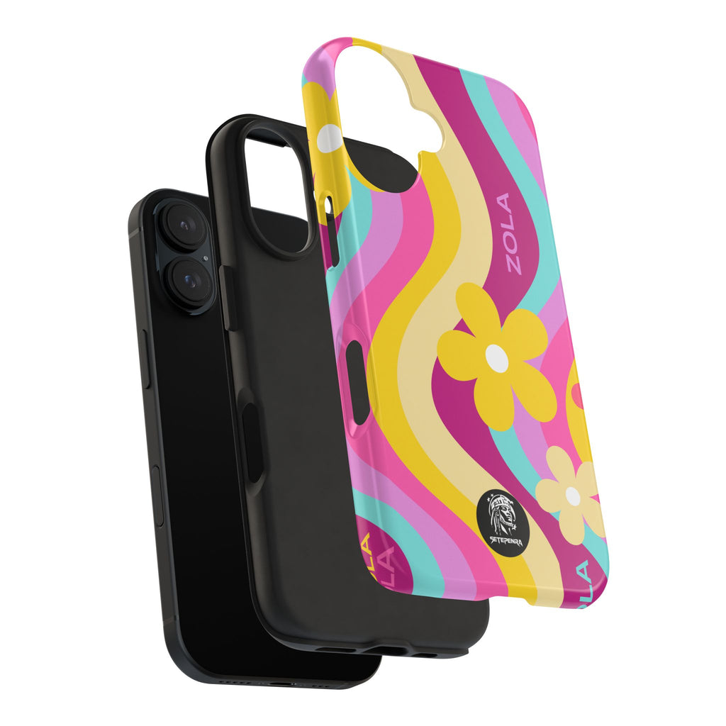 Zola Tough Phone Case (For iPhone, Galaxy & More) - Pink Wave